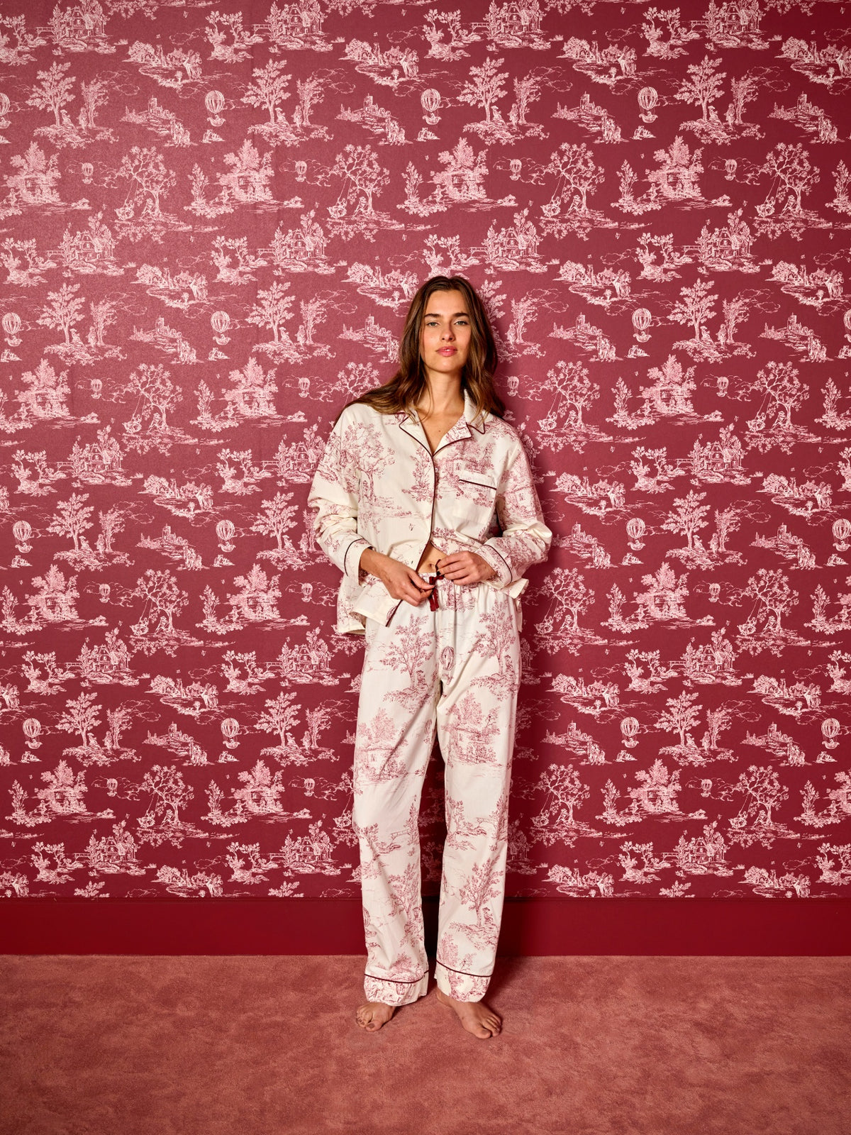 Damenpyjama im « Jouy »-Stil – Jubiläumskollektion « Marquise »