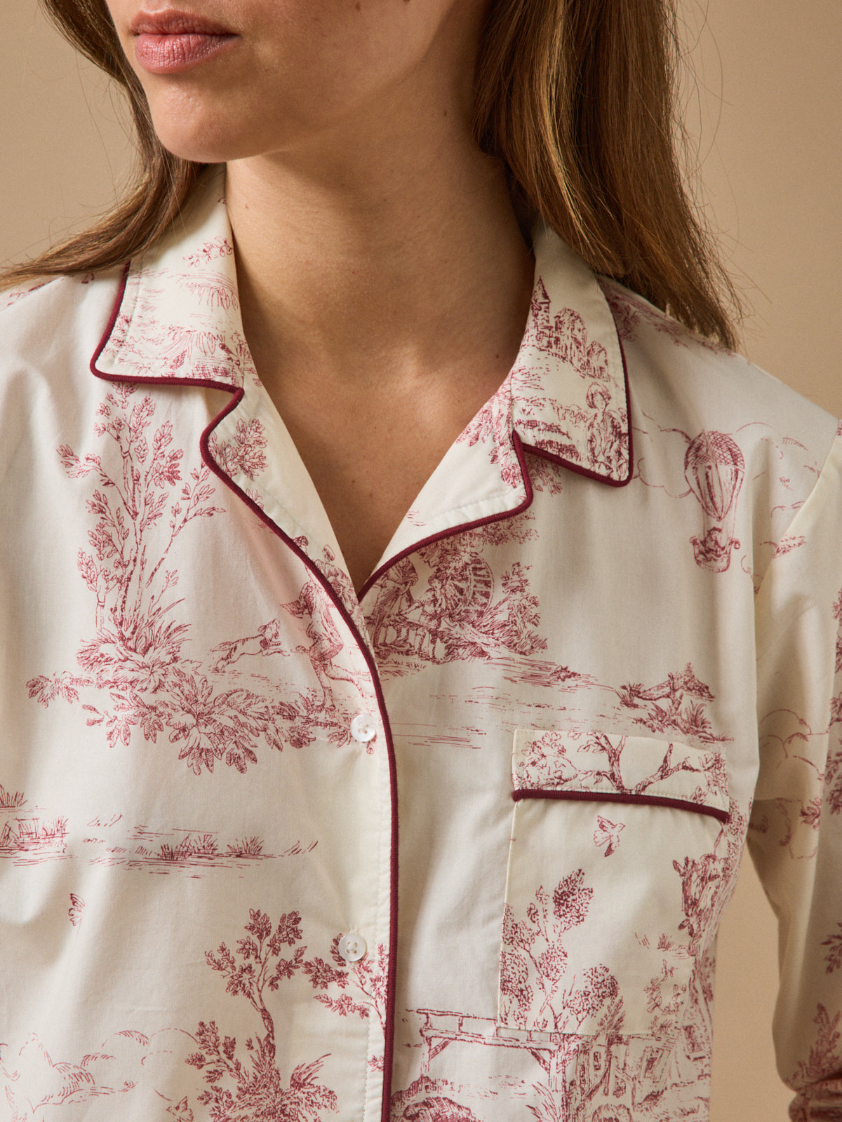 Damenpyjama im « Jouy »-Stil – Jubiläumskollektion « Marquise »