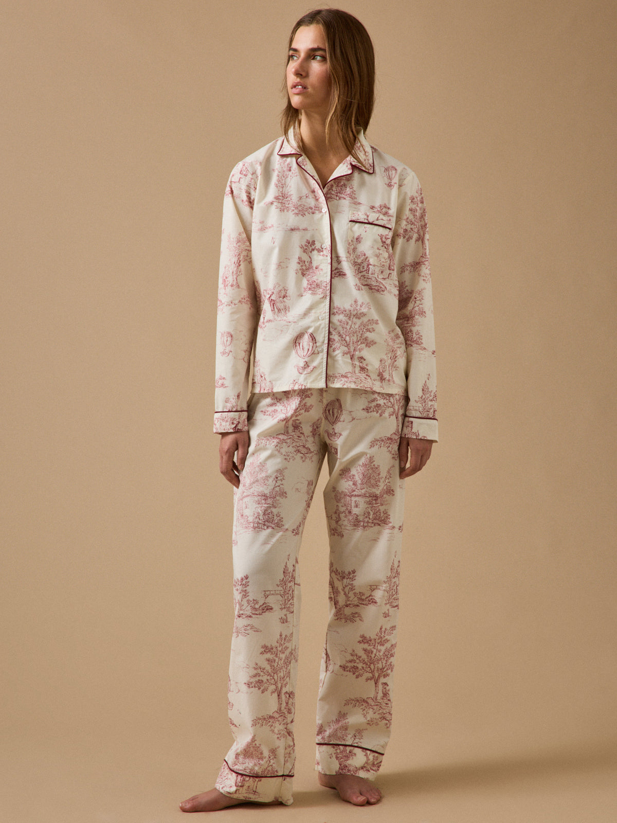 Damenpyjama im « Jouy »-Stil – Jubiläumskollektion « Marquise »