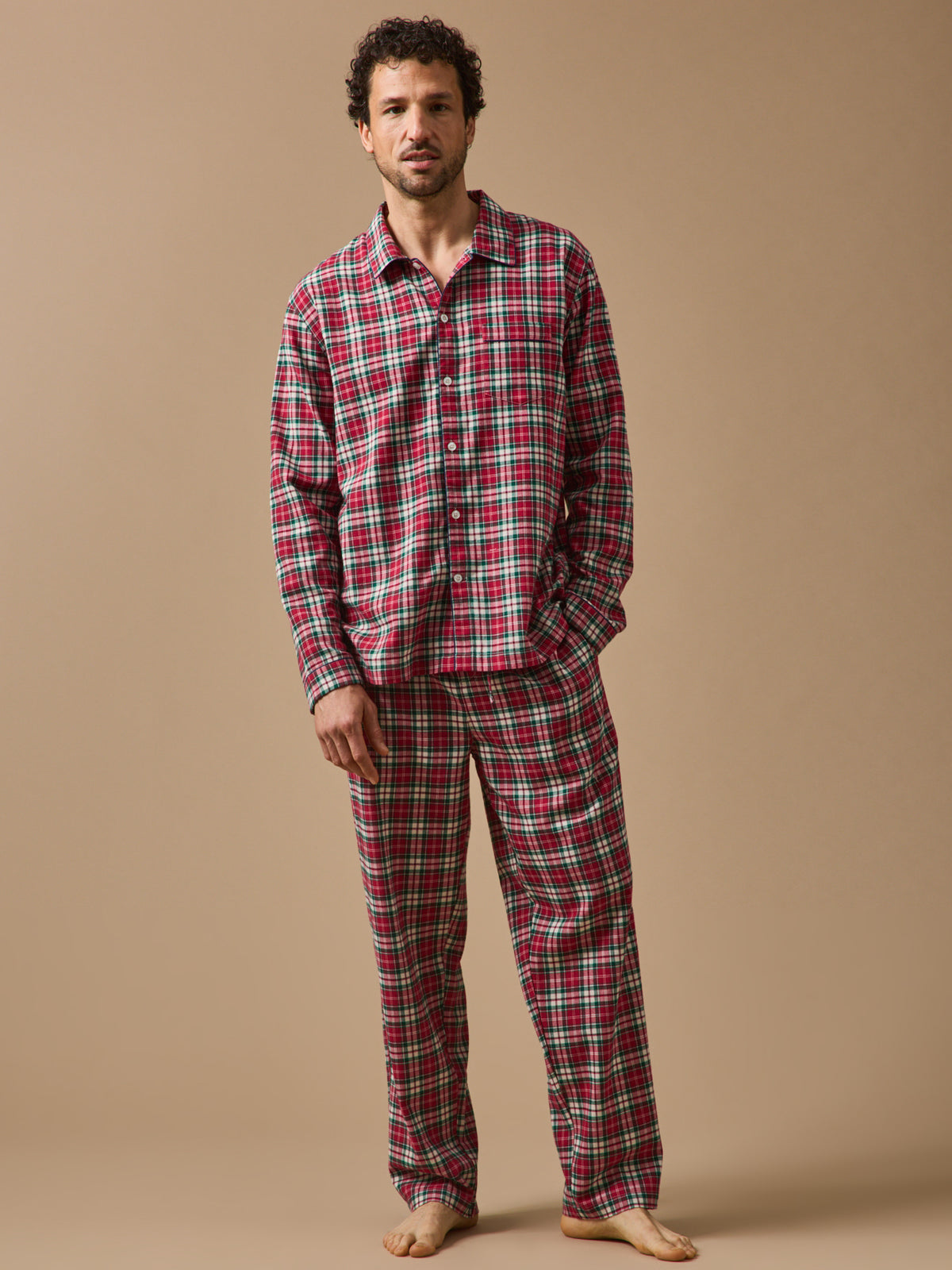 Karierter Herren-Pyjama aus Flanell