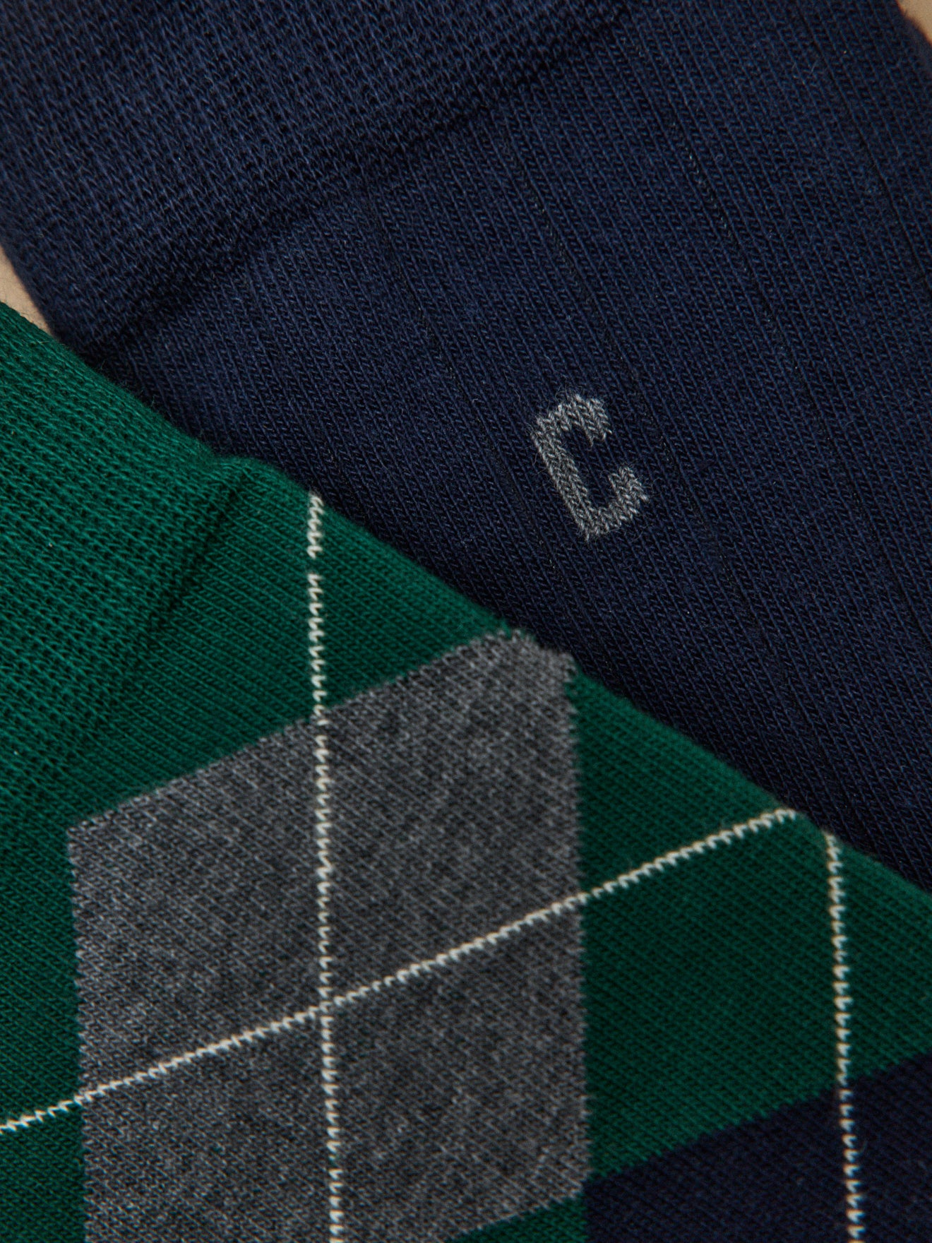 Einfarbene Herren-Socken im 2er-Pack – Cyrillus X les 3 Tricoteurs