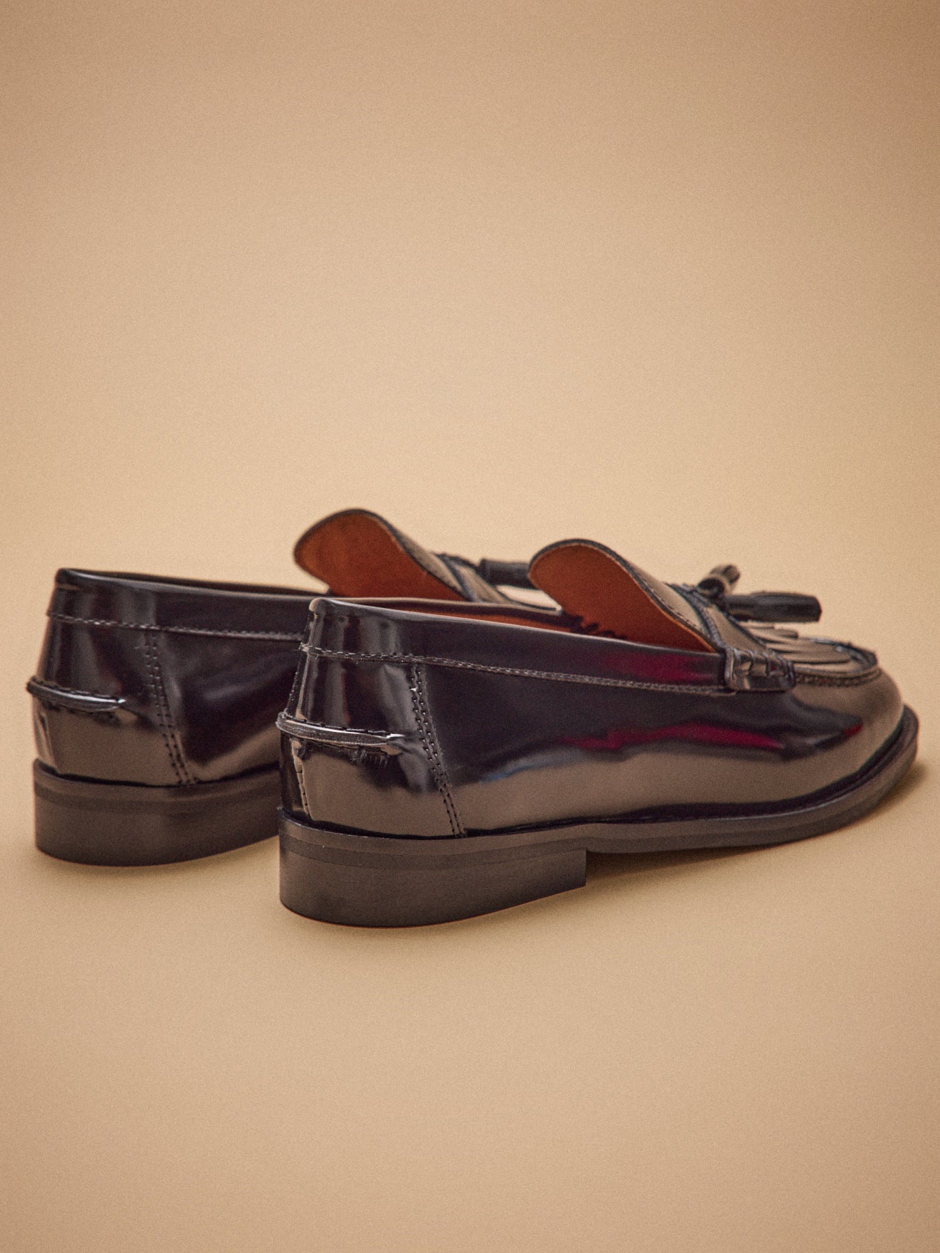 Damen-Loafer mit Fransen und Leder-Quasten