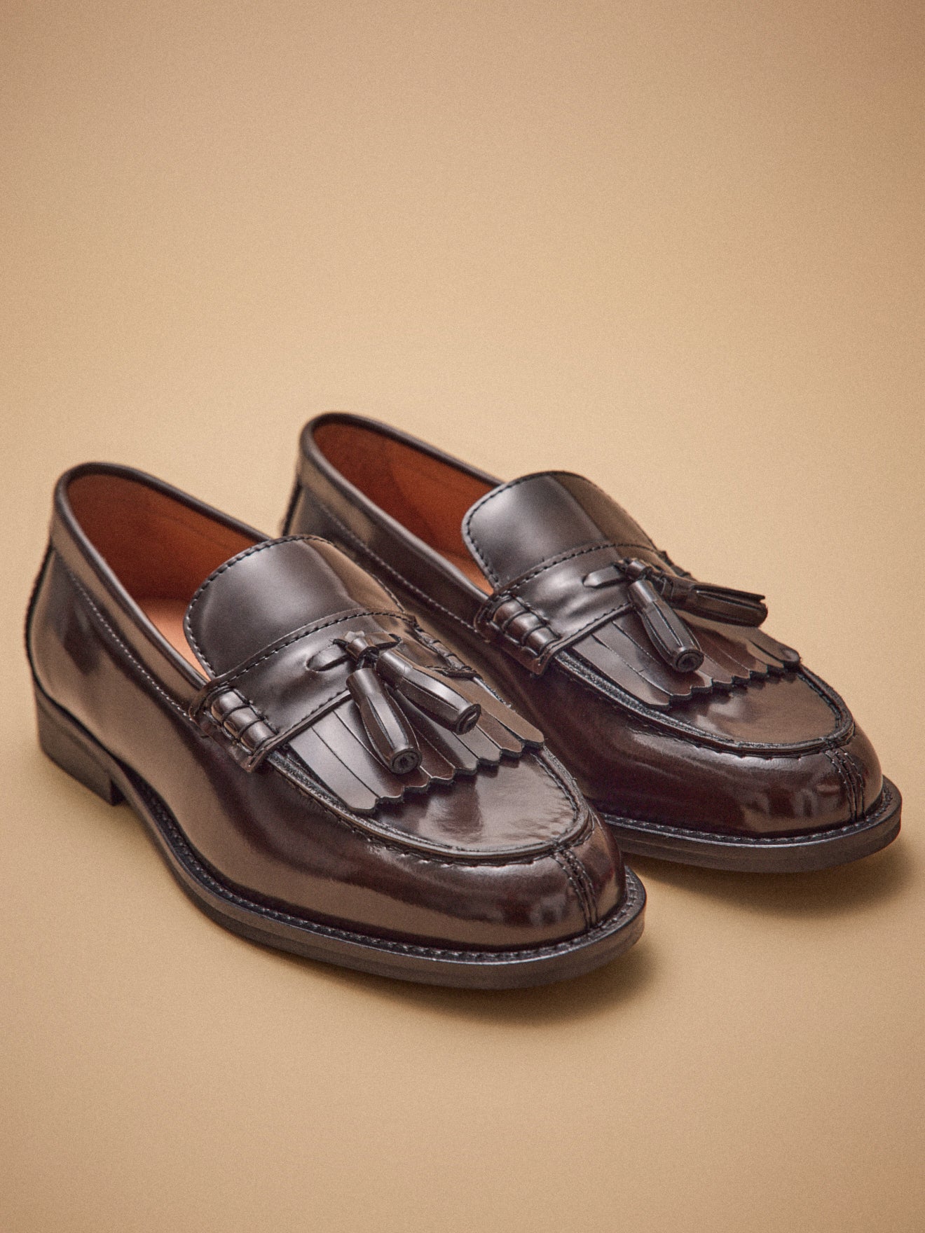 Damen-Loafer mit Fransen und Leder-Quasten