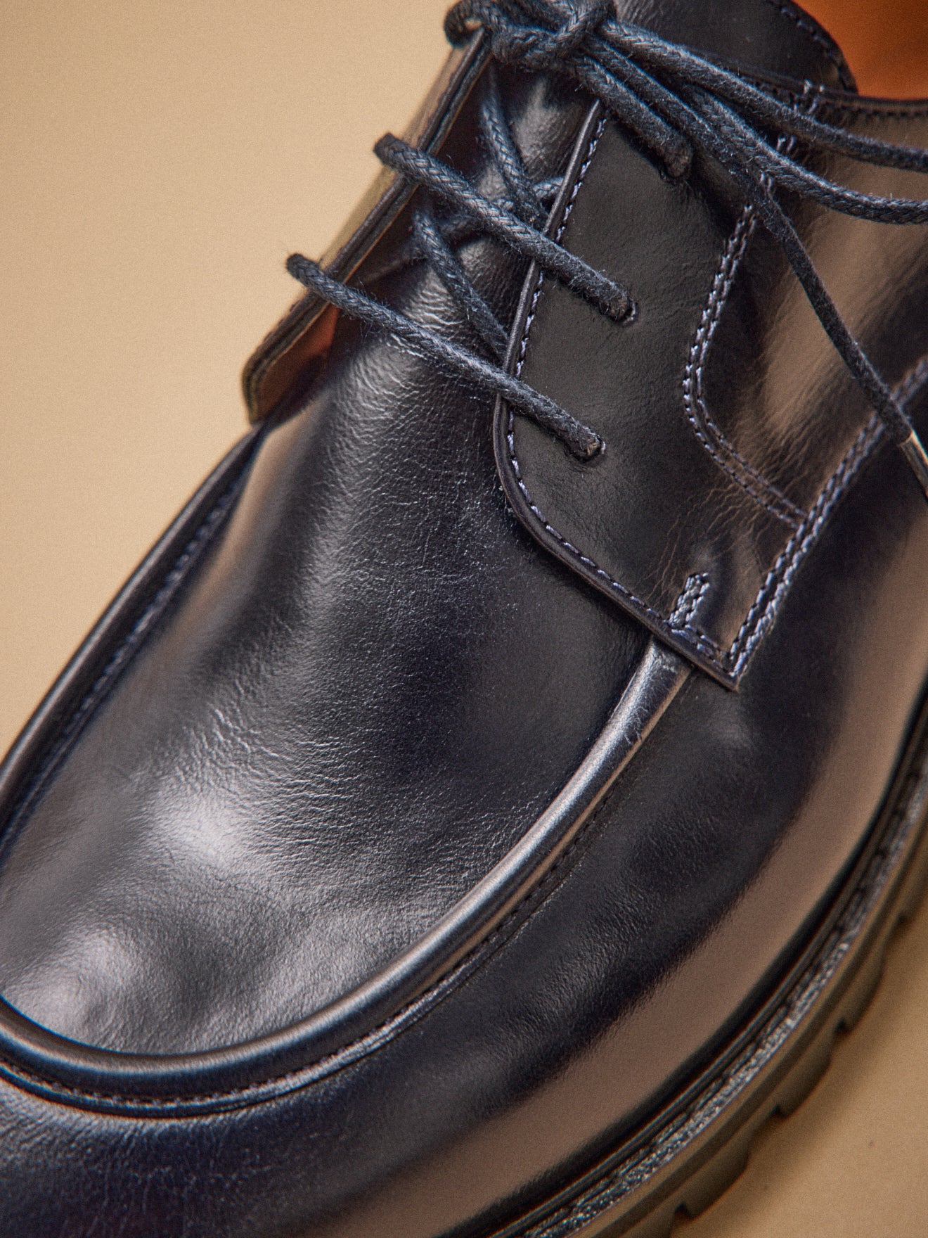 Damen-Derby-Schnürschuhe aus Leder