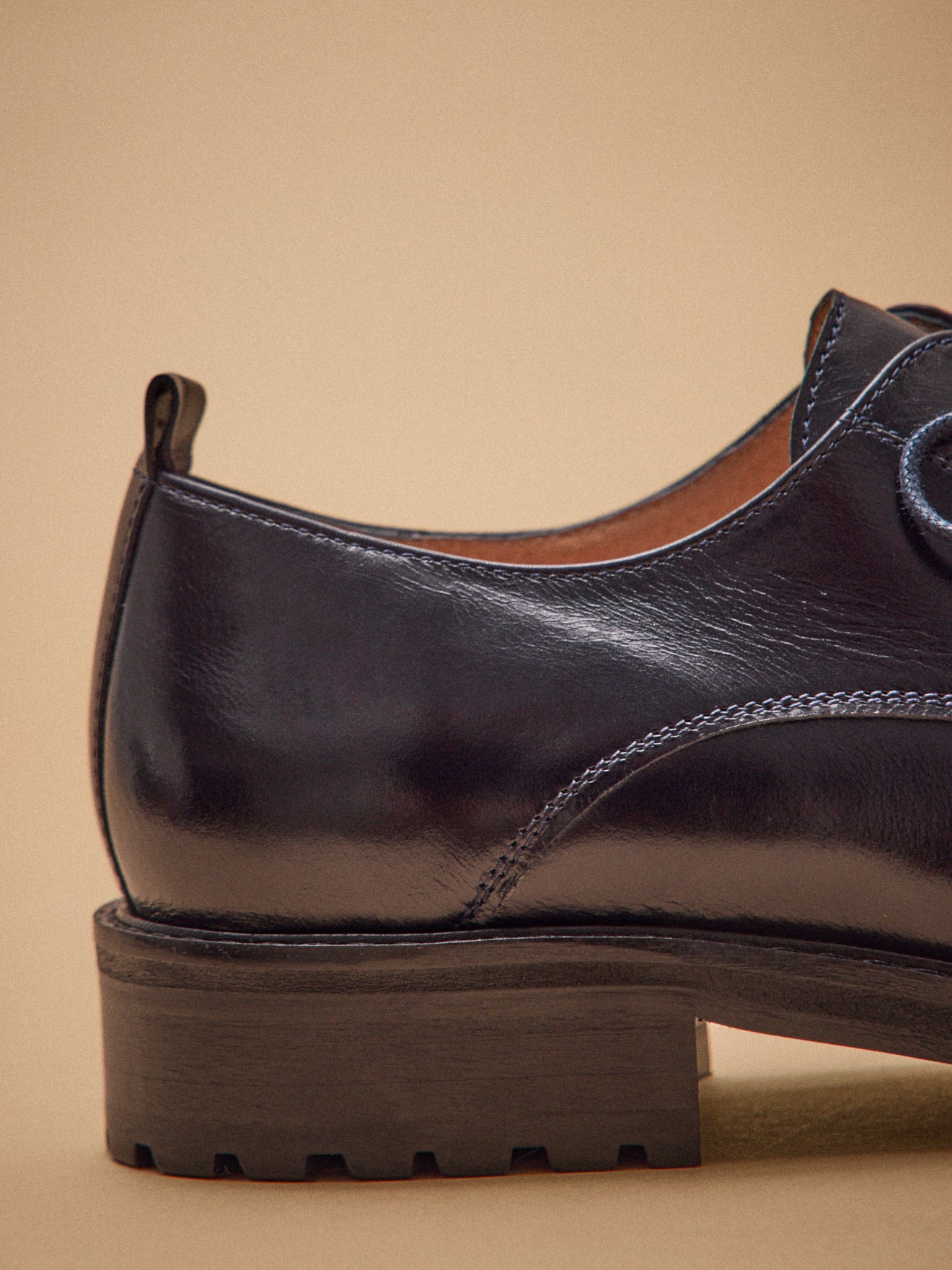 Damen-Derby-Schnürschuhe aus Leder