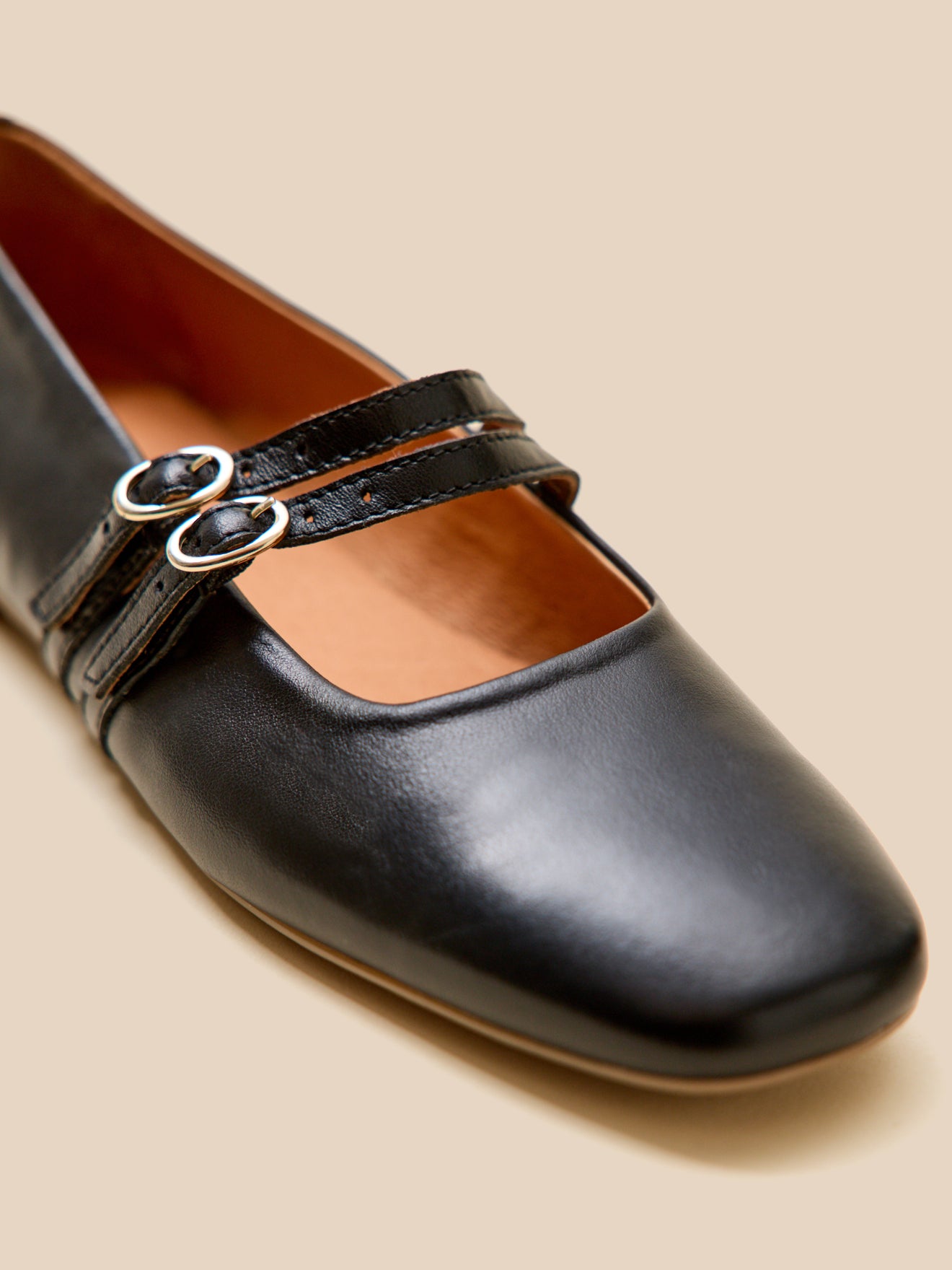 Damen-Ballerinas mit 2 Riemen