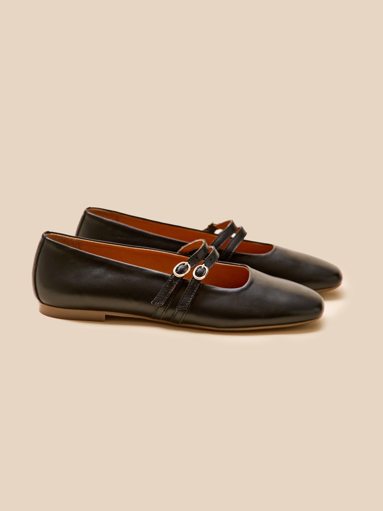 Damen-Ballerinas mit 2 Riemen