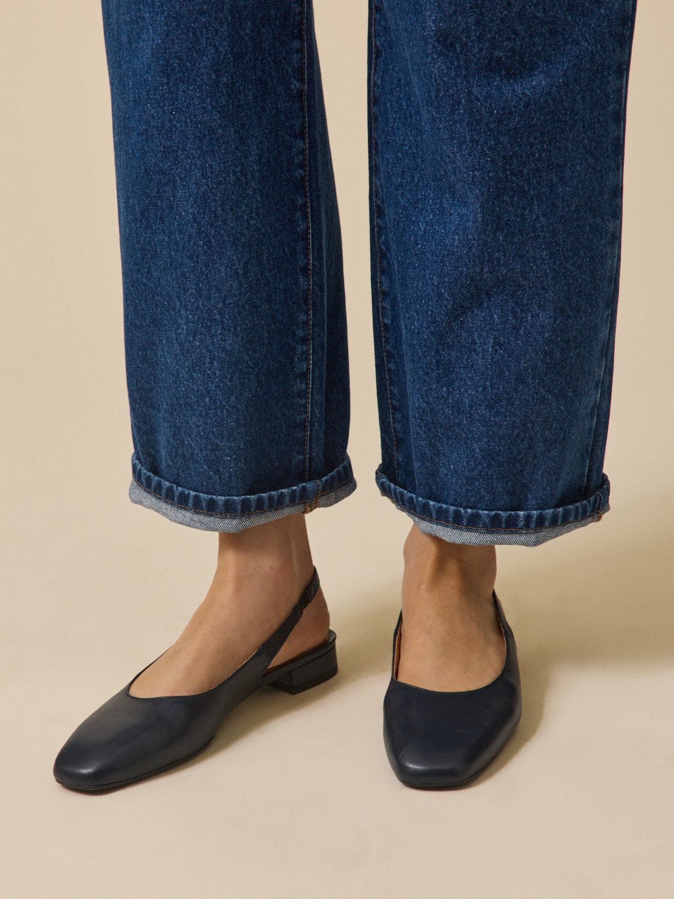 Damen Slingback-Ballerinas aus Leder