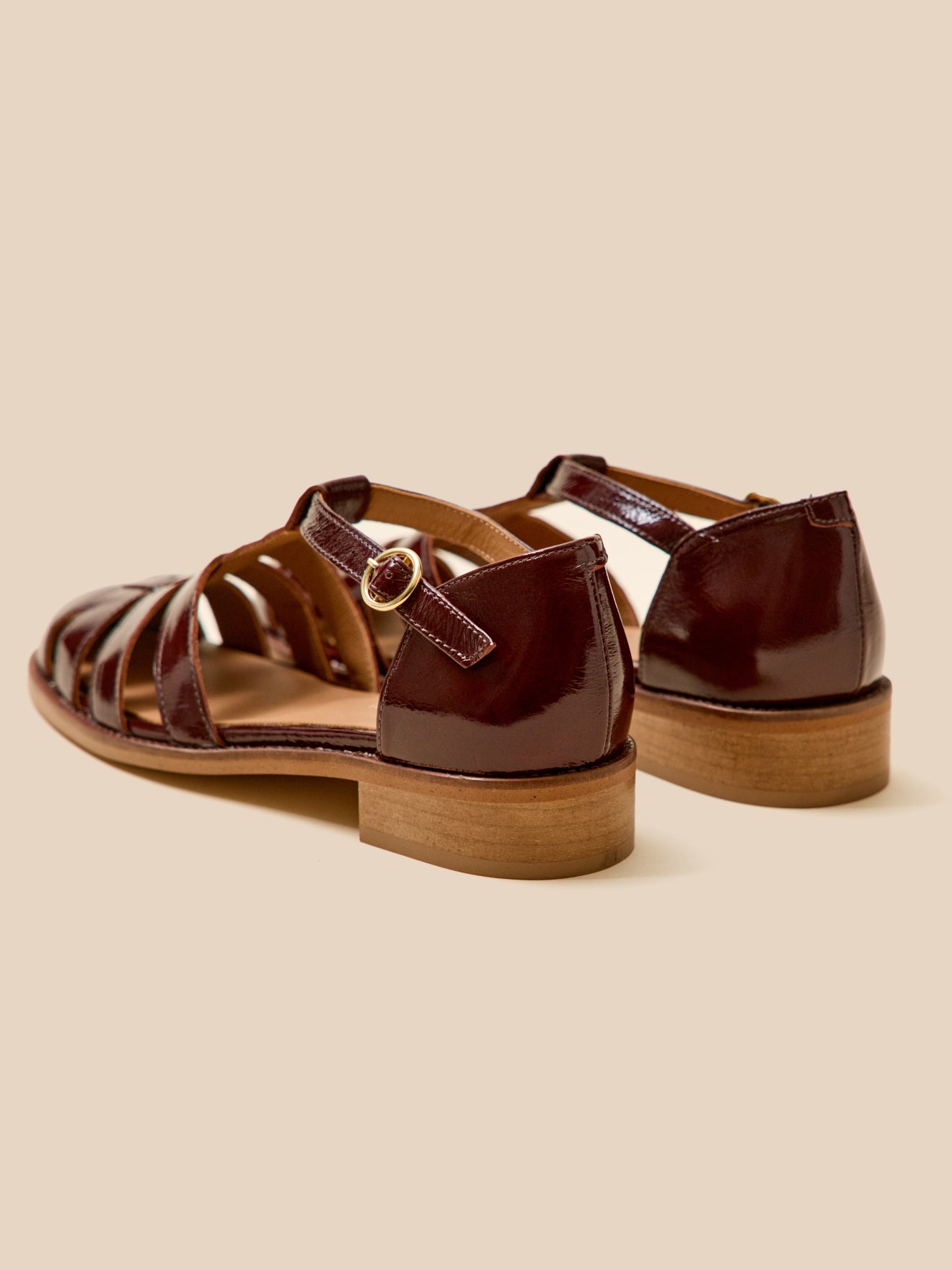 Damen-Fischersandalen mit Absatz
