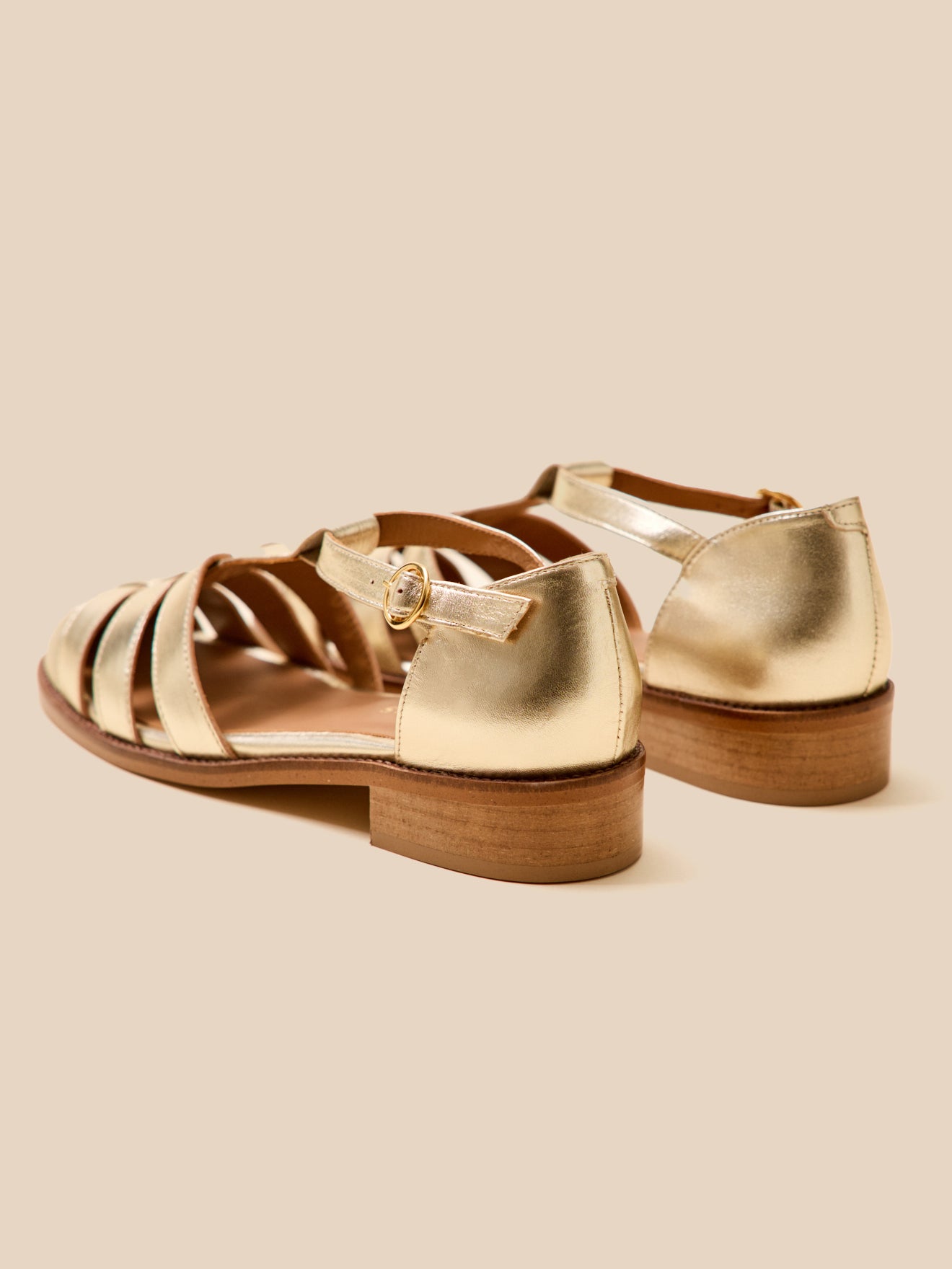 Damen-Fischersandalen mit Absatz