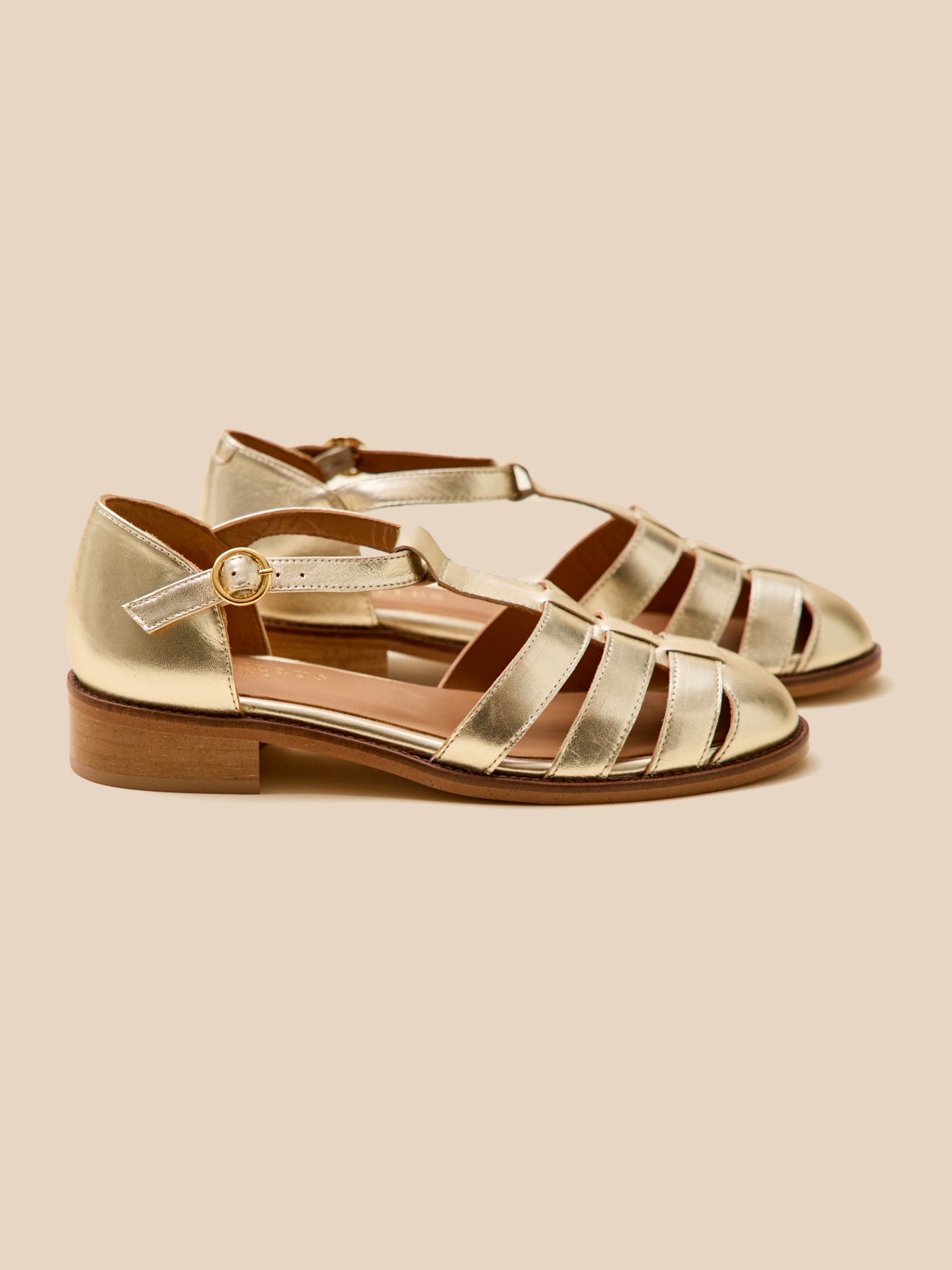 Damen-Fischersandalen mit Absatz