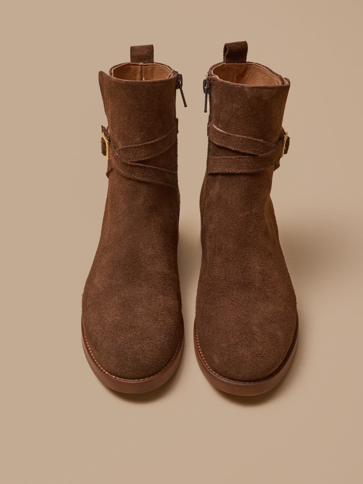 Damen-Lederstiefeletten