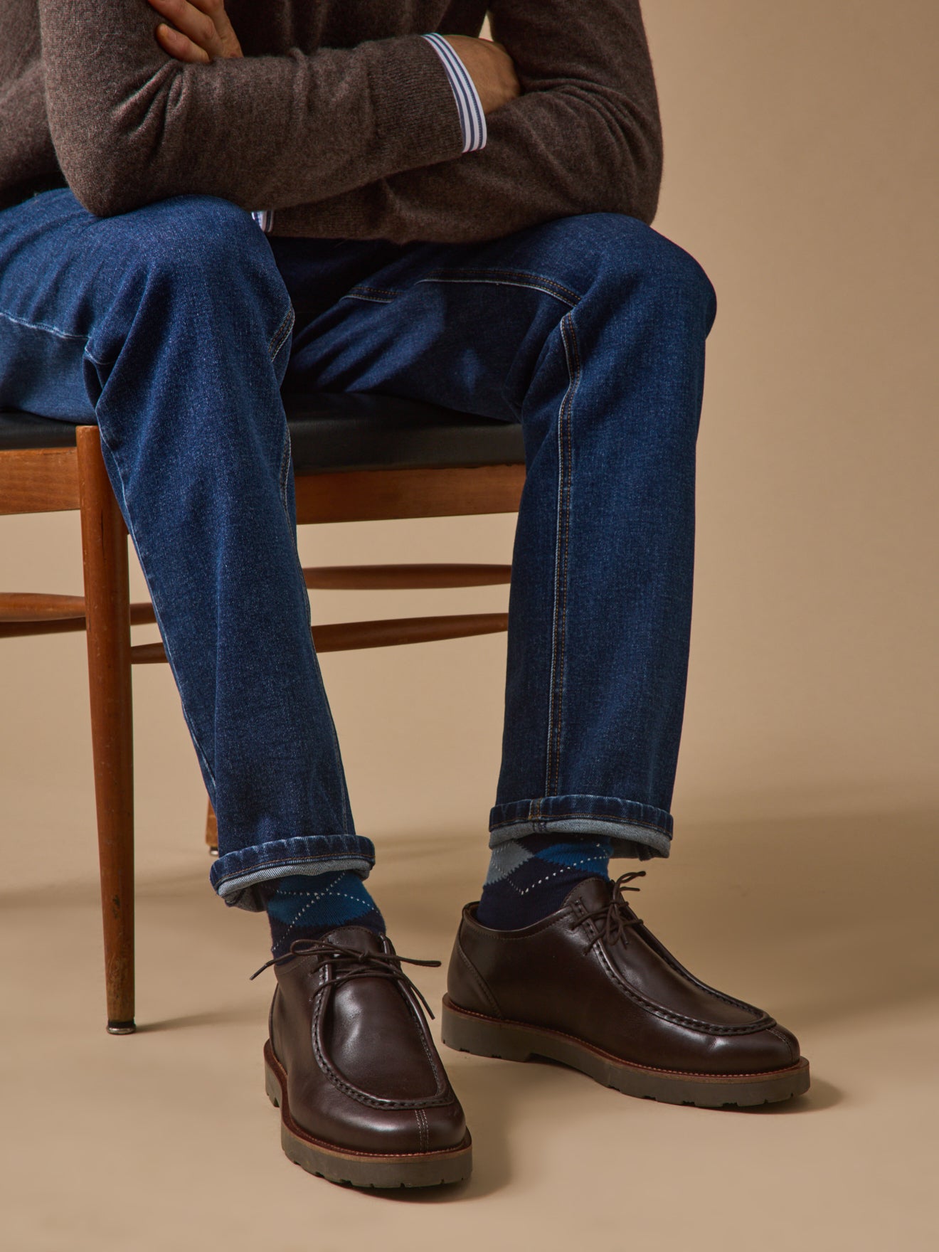 Herren-Derbies aus Leder mit Schnürsenkel