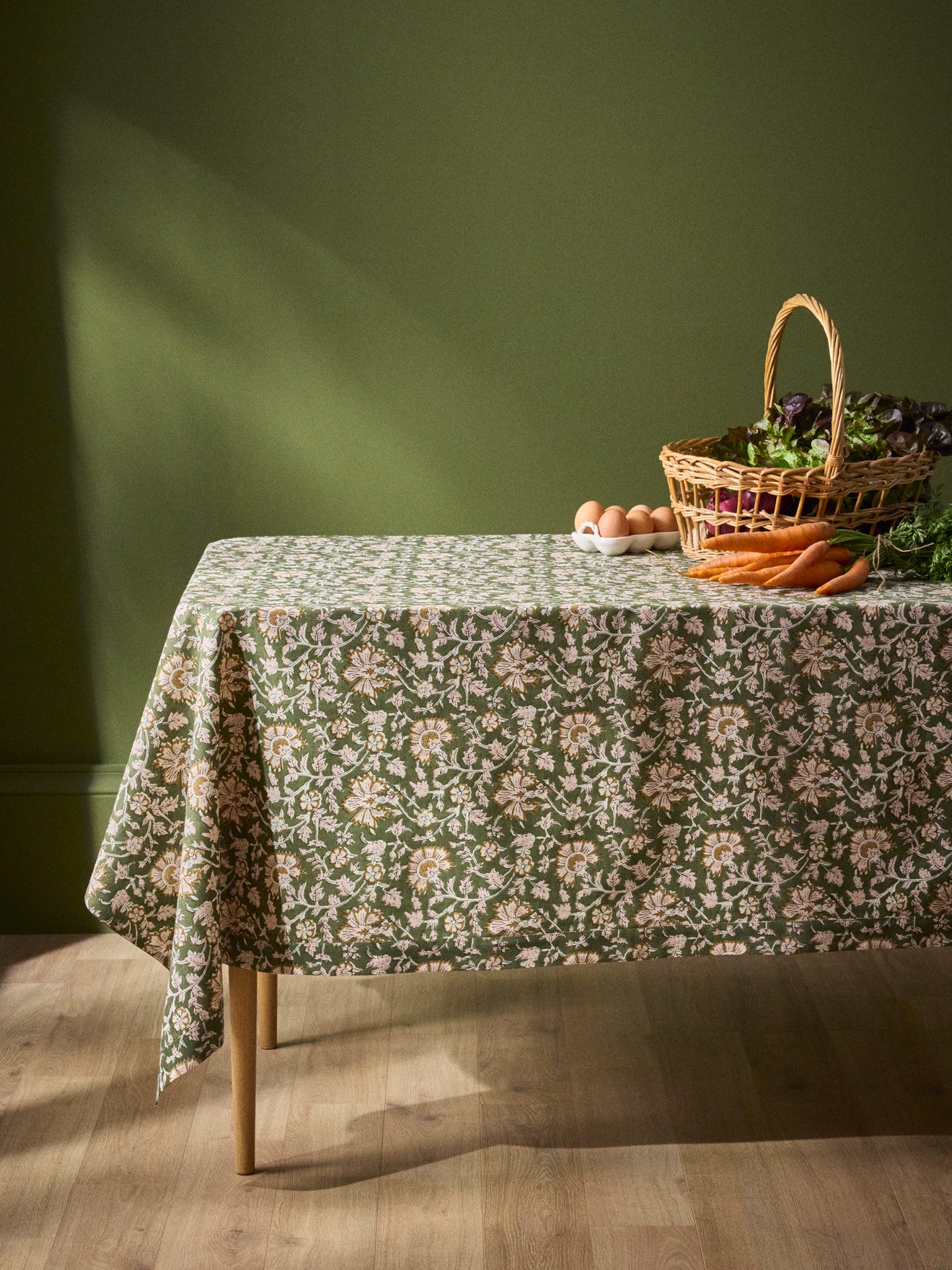 Indische Blümchen-Baumwolltischdecke