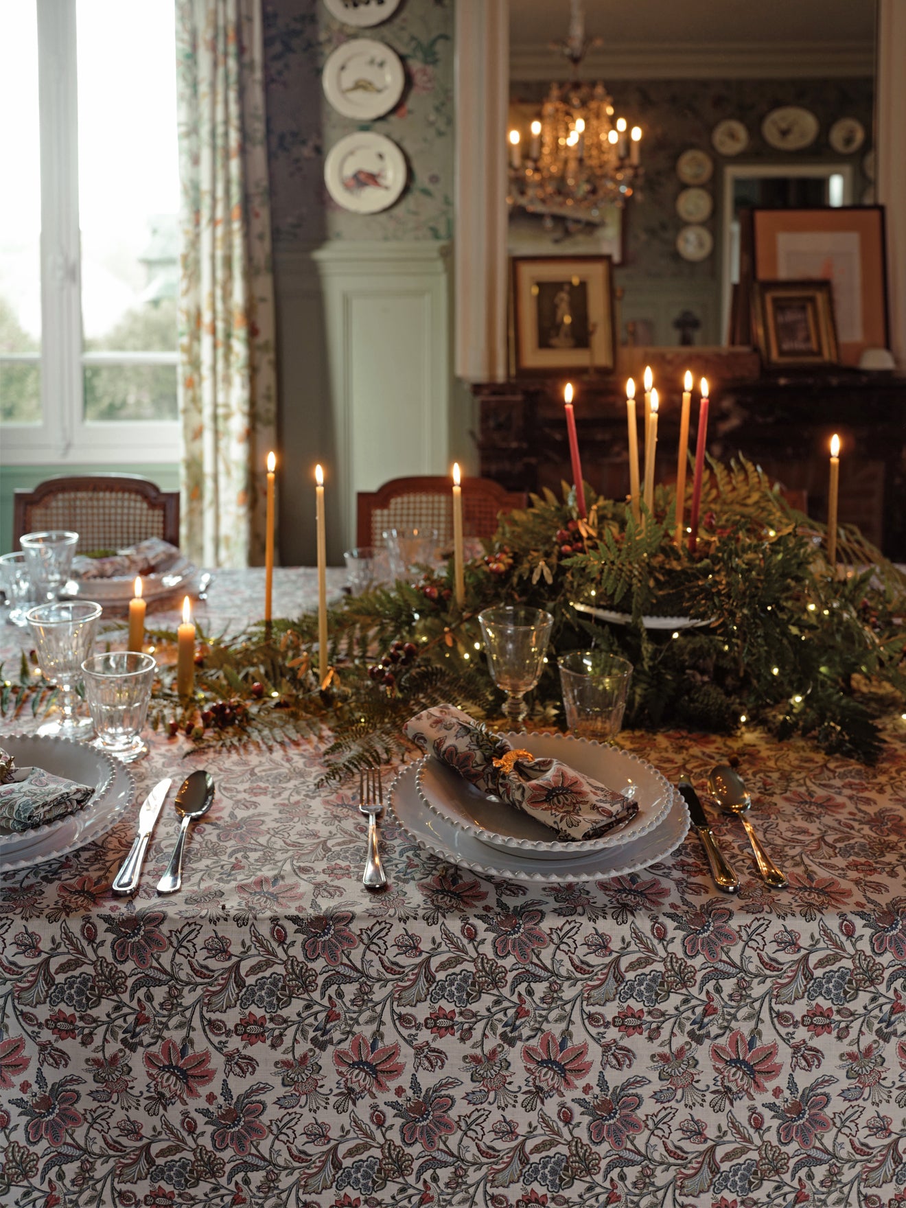 Tischdecke « Augustine » aus Baumwolle mit Leinwandbindung