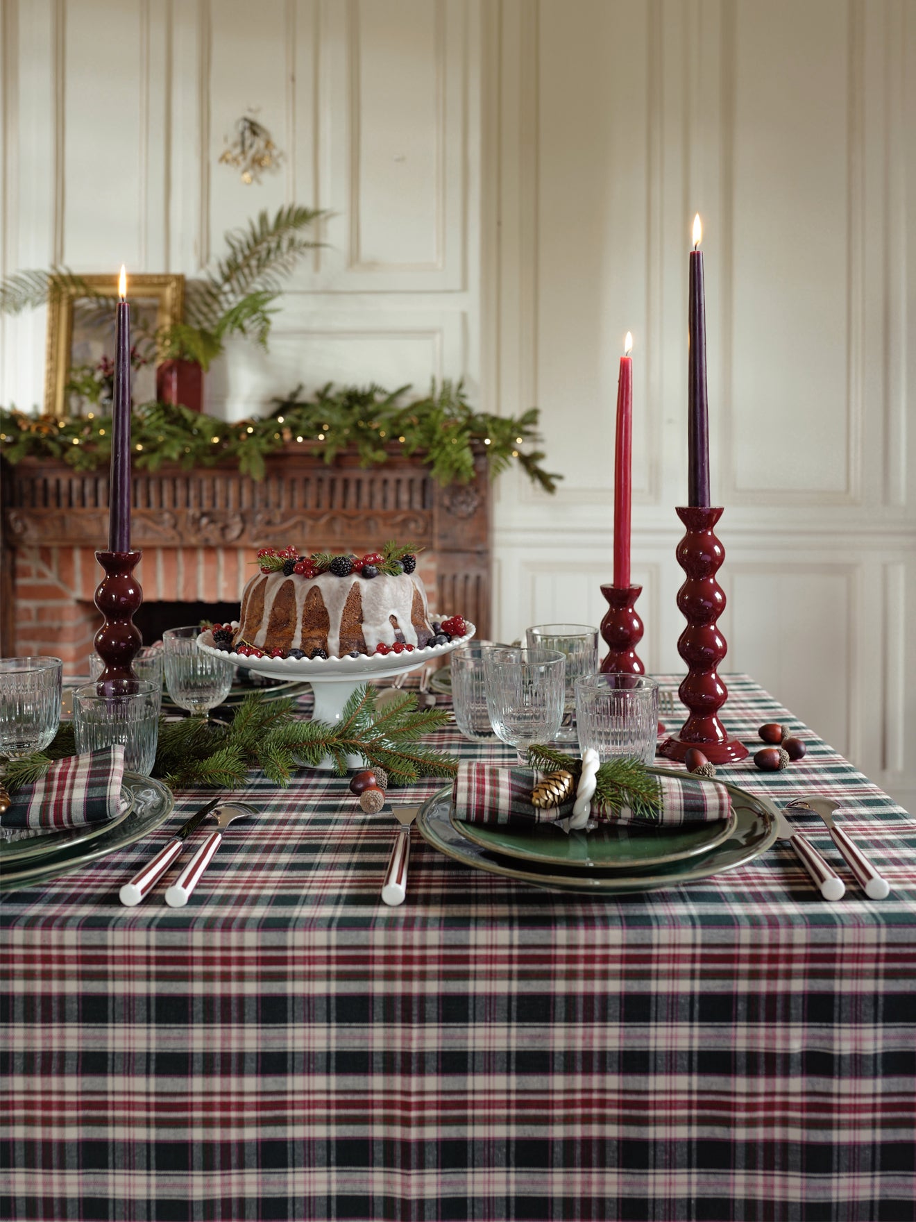 Tischdecke im Tartan-Stil – Weihnachtskollektion