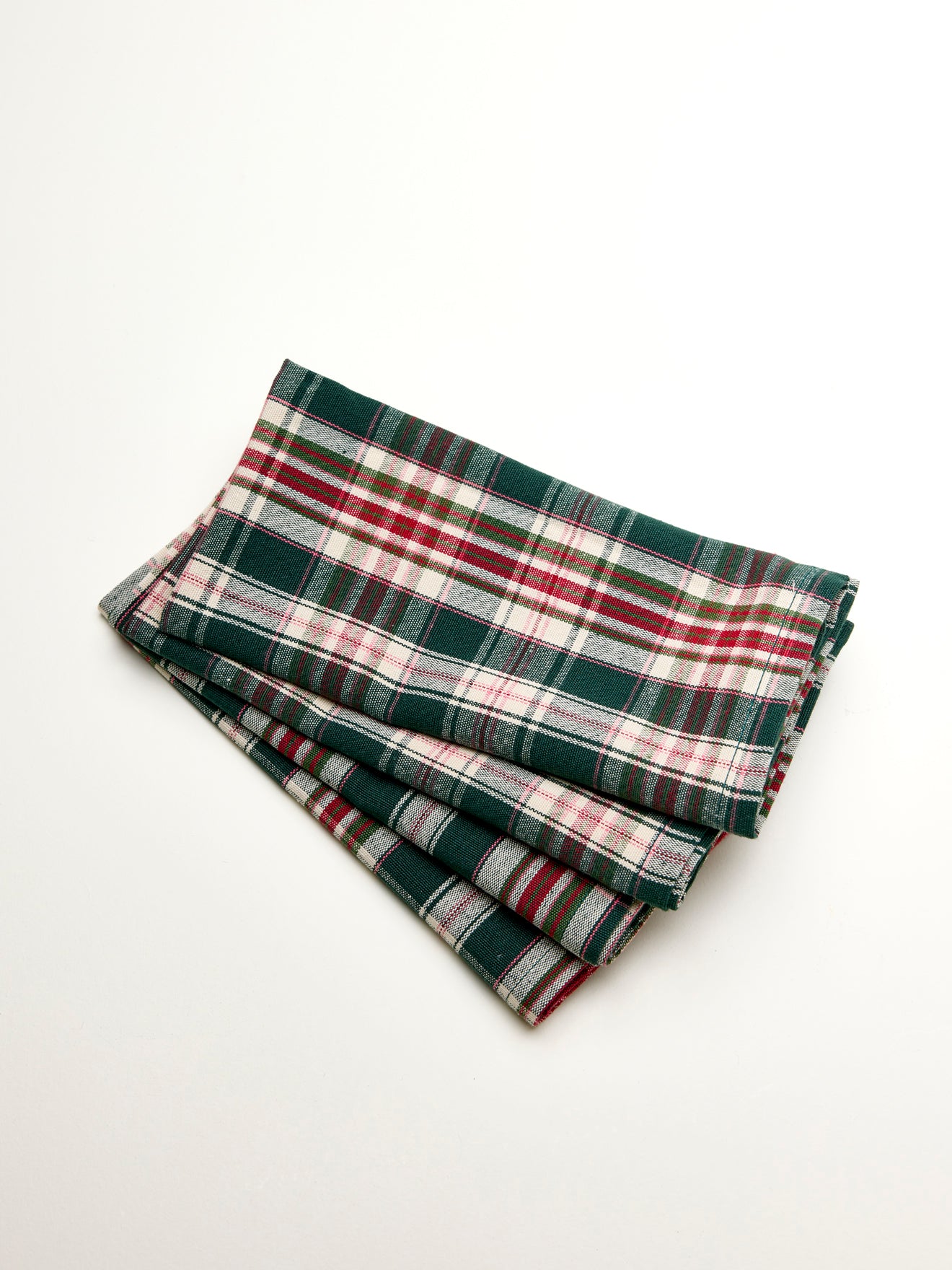 Stoffserviette im Tartan-Karo, 4er-Set – Weihnachtskollektion