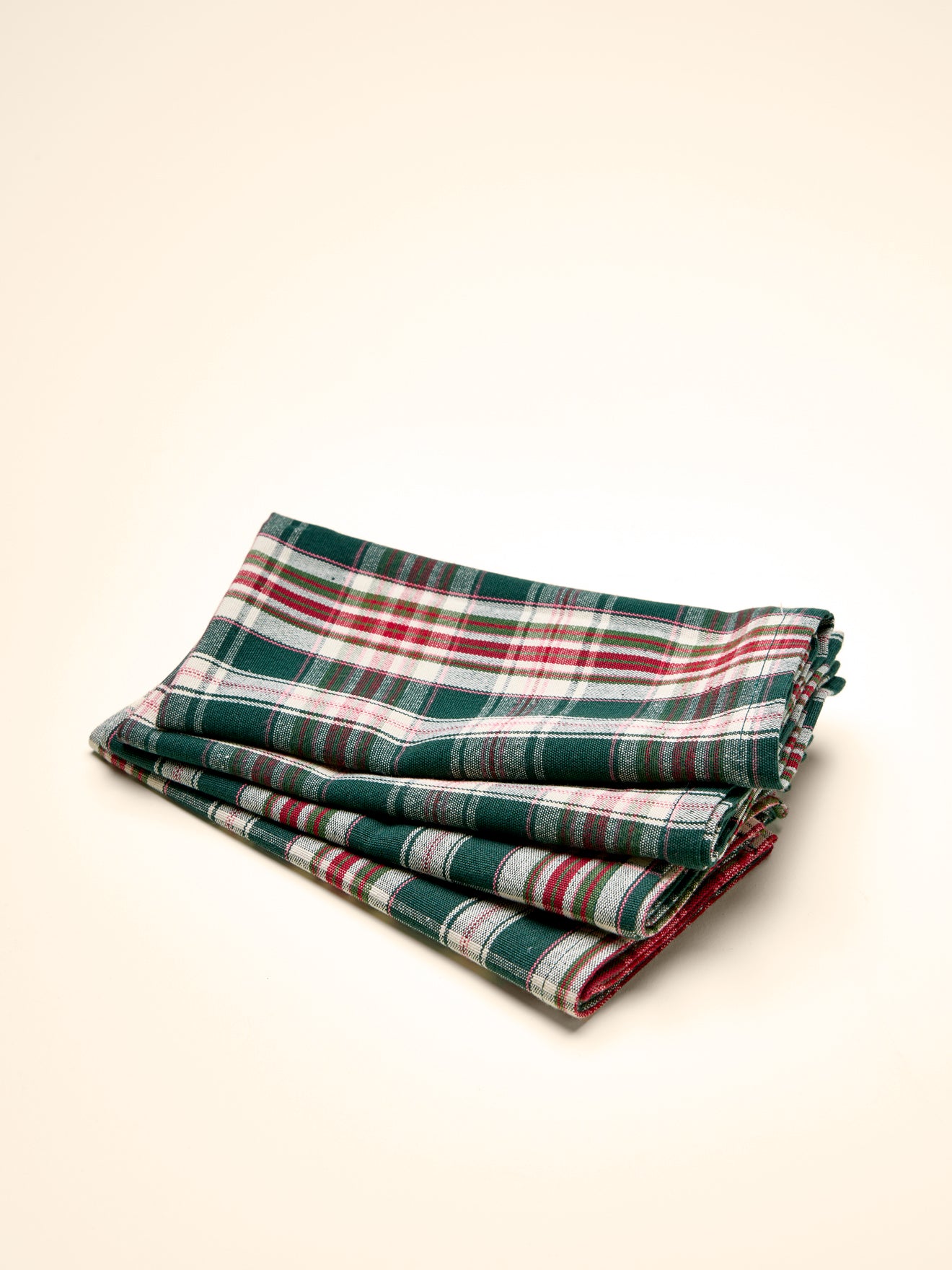 Stoffserviette im Tartan-Karo, 4er-Set – Weihnachtskollektion