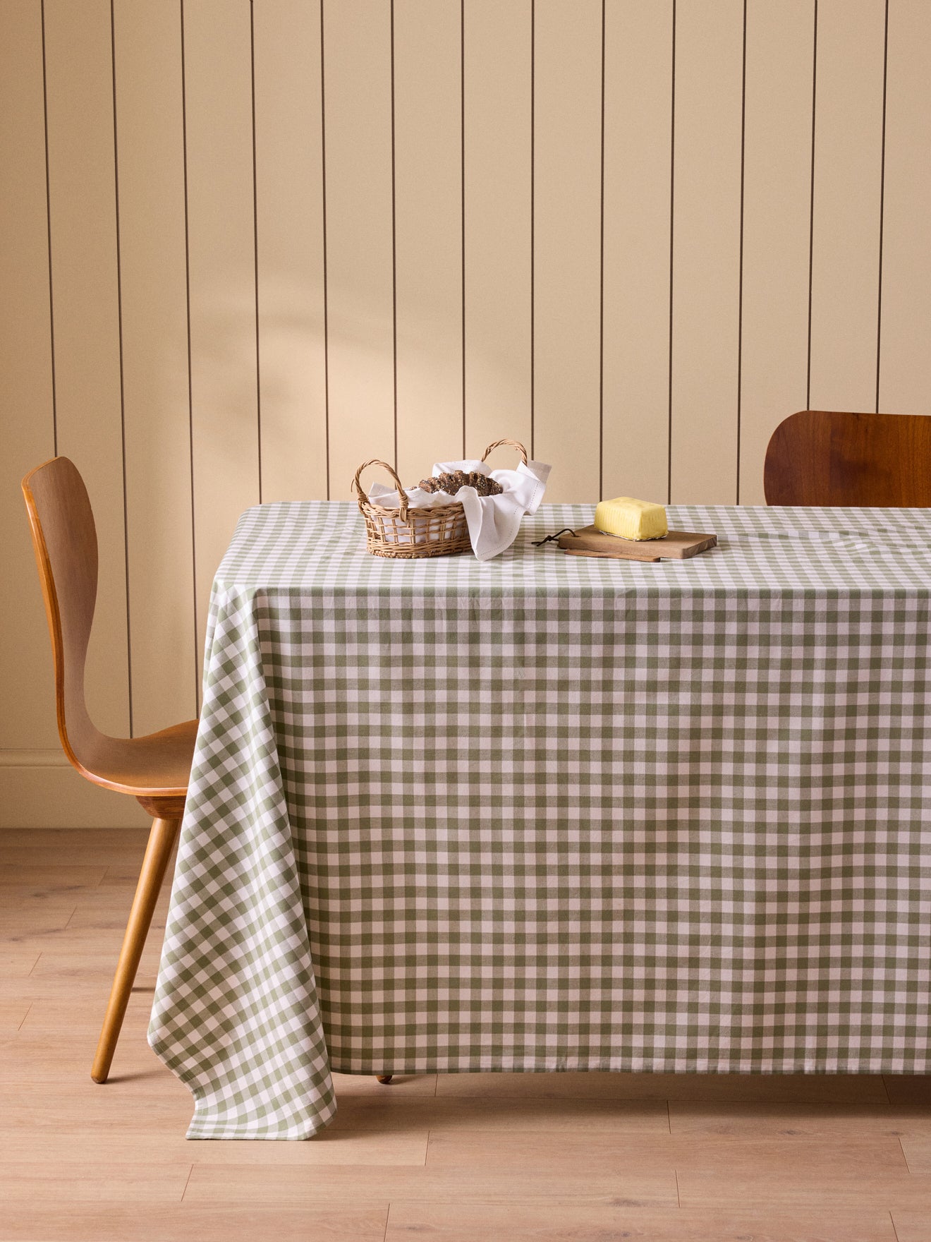 Tichdecke mit Vichy-Karos aus Baumwolle