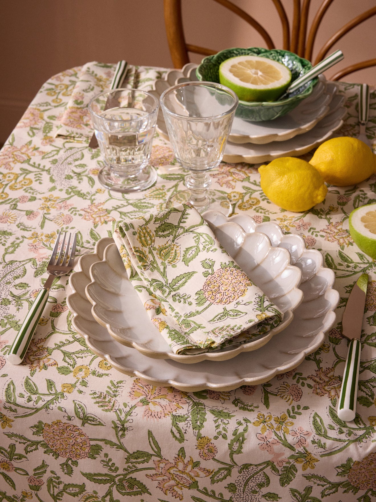 Servietten mit indischem Print im 4er-Set