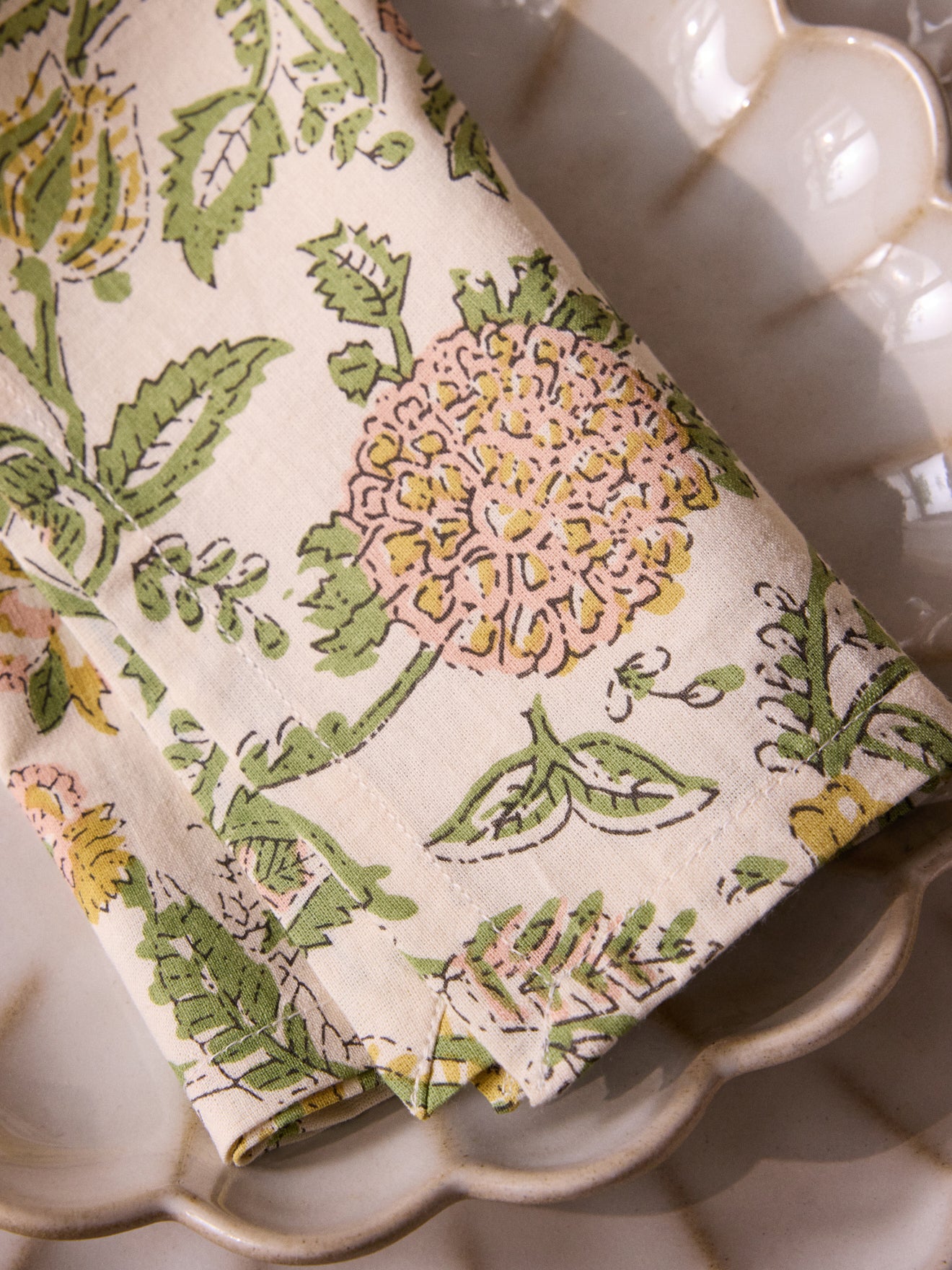 Servietten mit indischem Print im 4er-Set