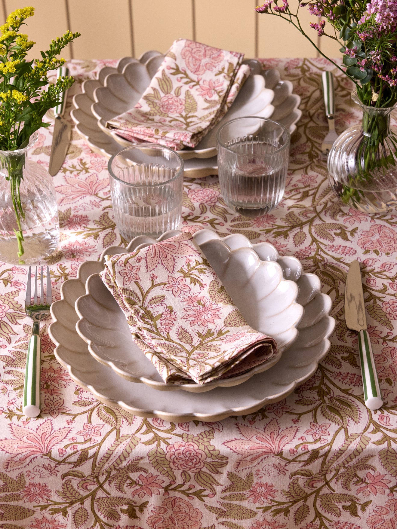 Servietten mit indischem Print im 4er-Set