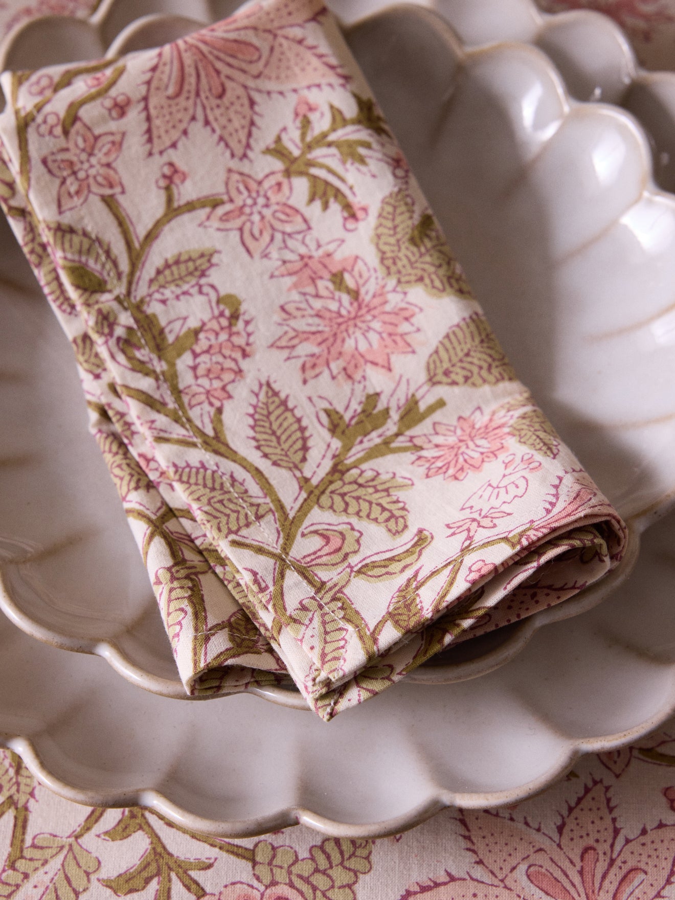 Servietten mit indischem Print im 4er-Set