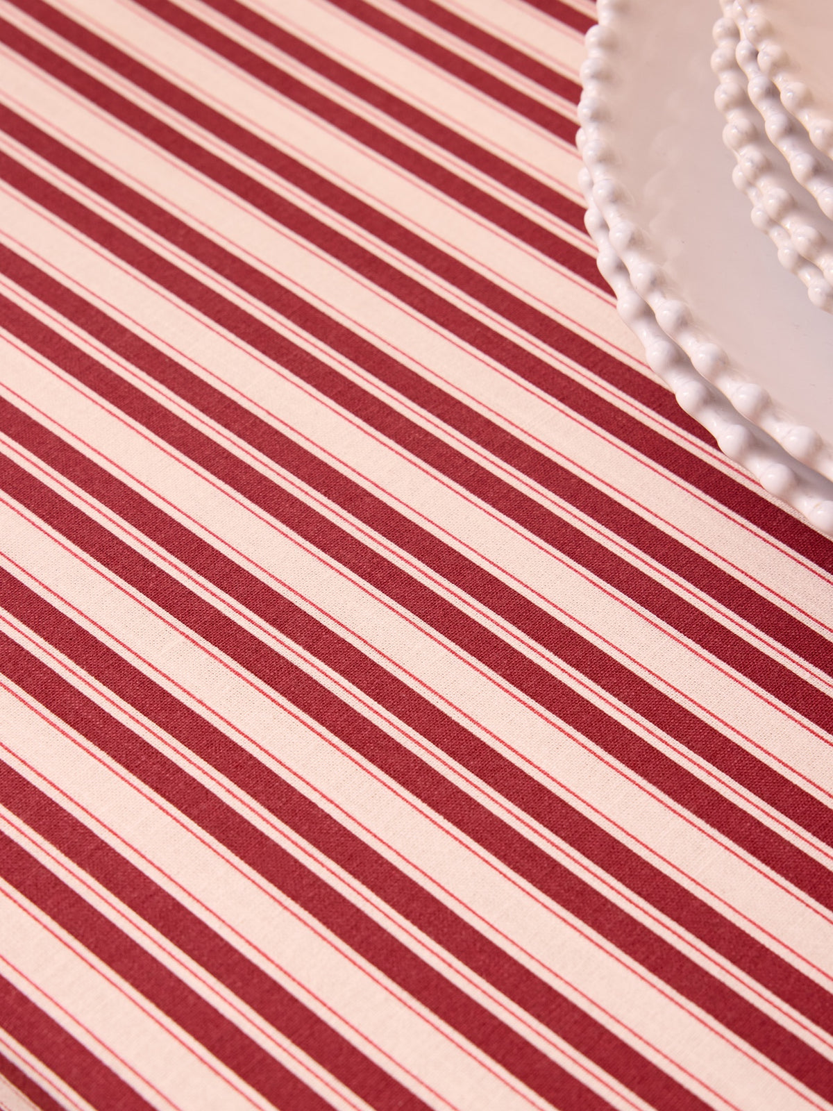 Gestreifte Tischdecke aus Baumwolle