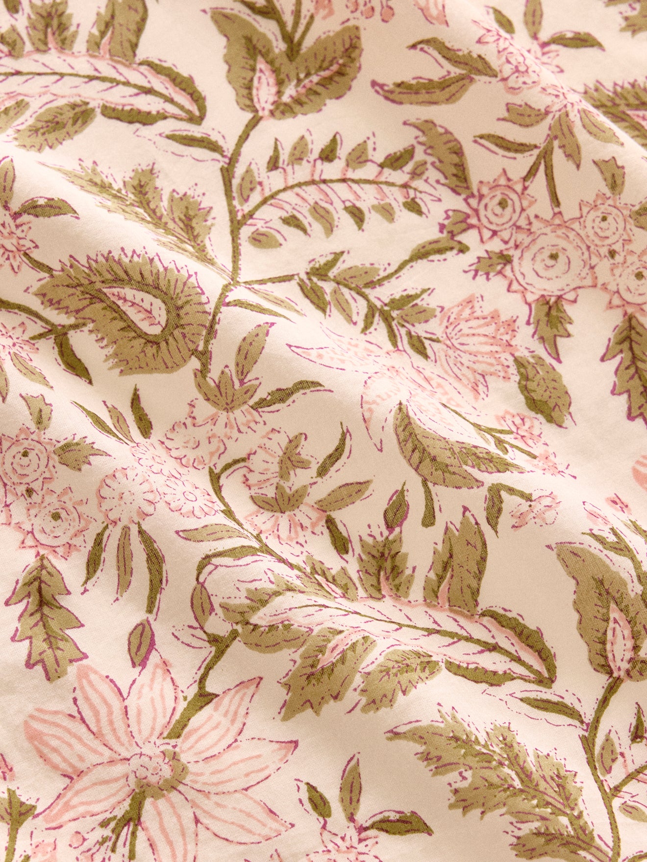 Vorhang mit indischem Print Rosa