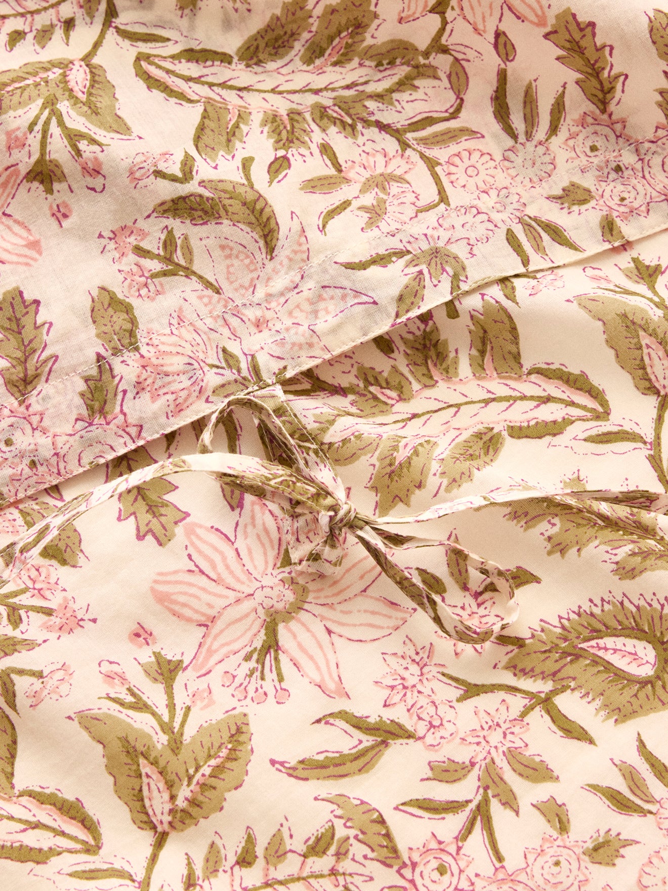 Vorhang mit indischem Print Rosa