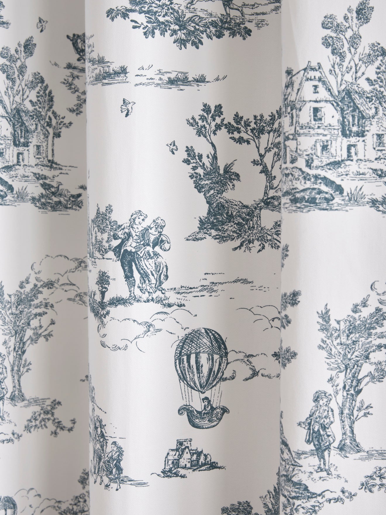 Vorhang mit Raffband - Toile de Jouy-Esprit