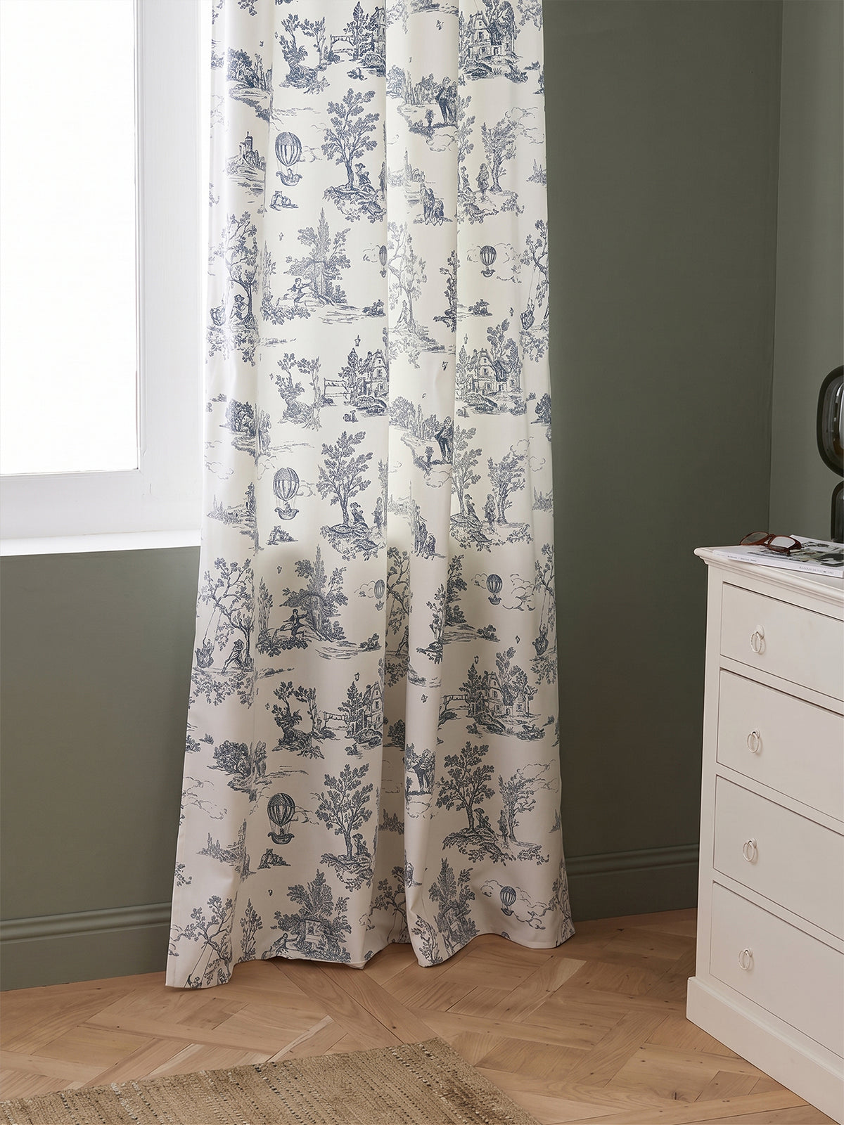 Vorhang mit Raffband - Toile de Jouy-Esprit