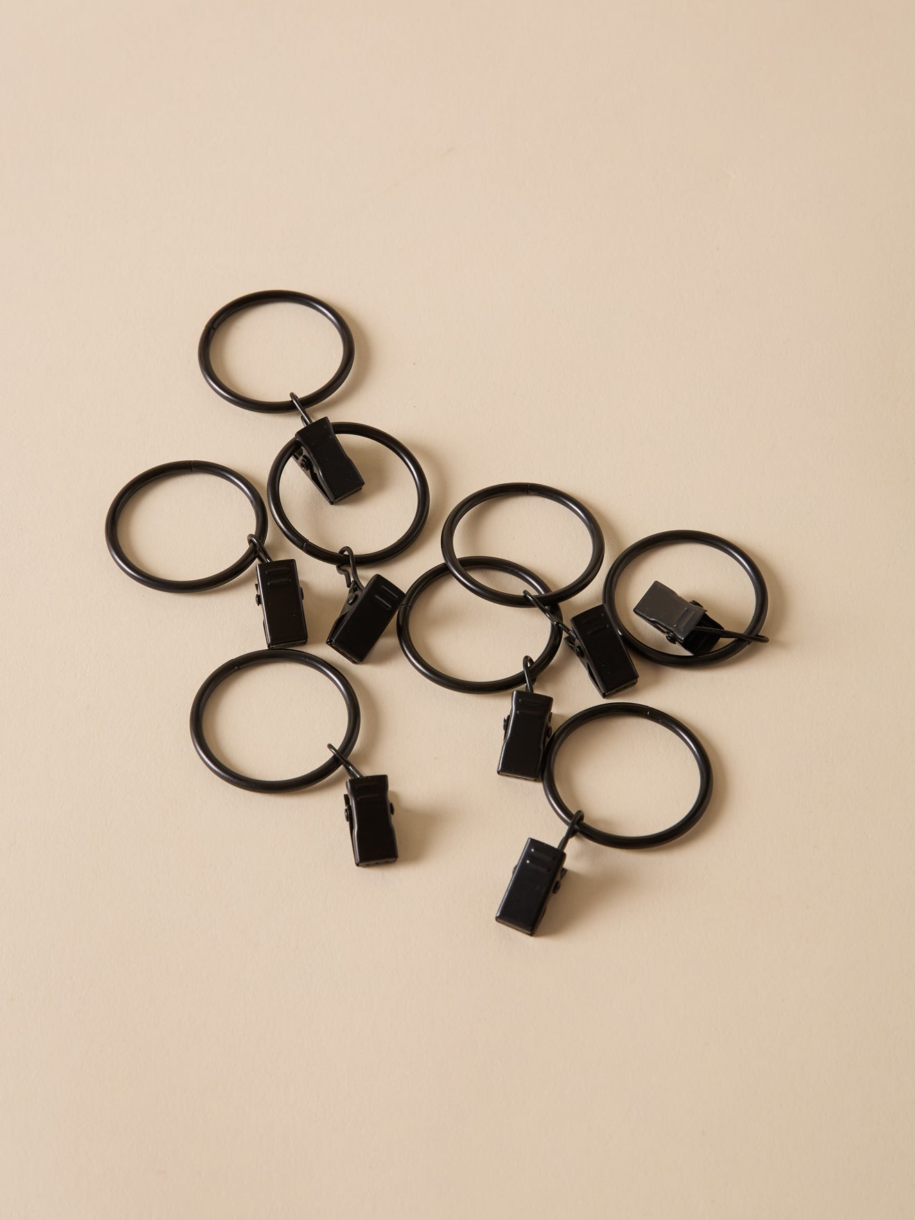 Vorhang-Ringe ø 3 cm mit Klammern, 8-tlg.