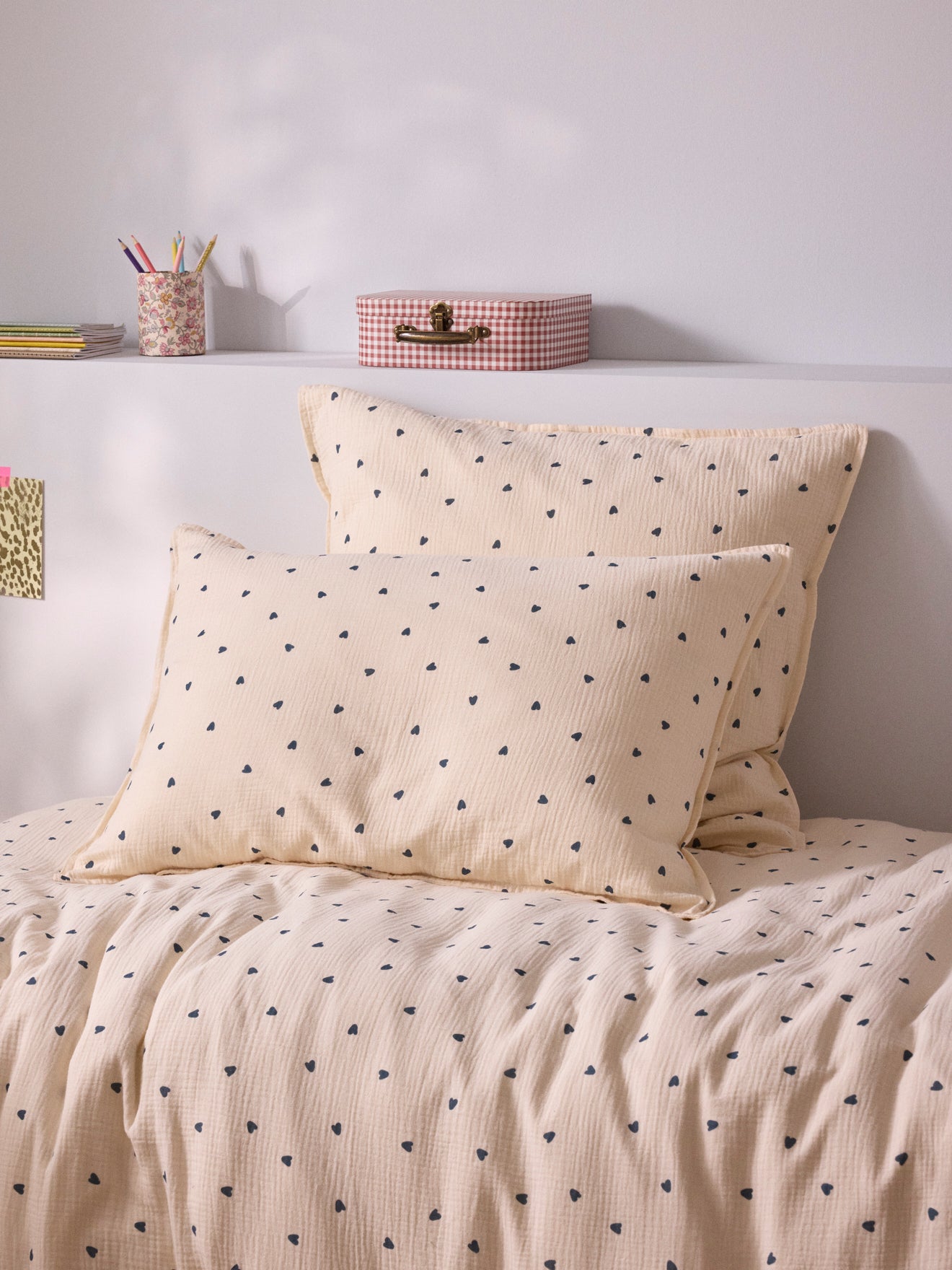 Kopfkissenbezug aus Baumwoll-Gaze « Maude »