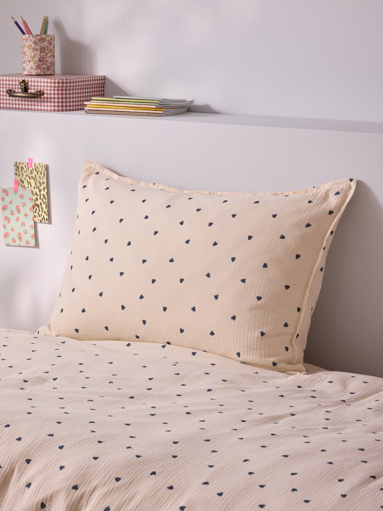 Kopfkissenbezug aus Baumwoll-Gaze « Maude »