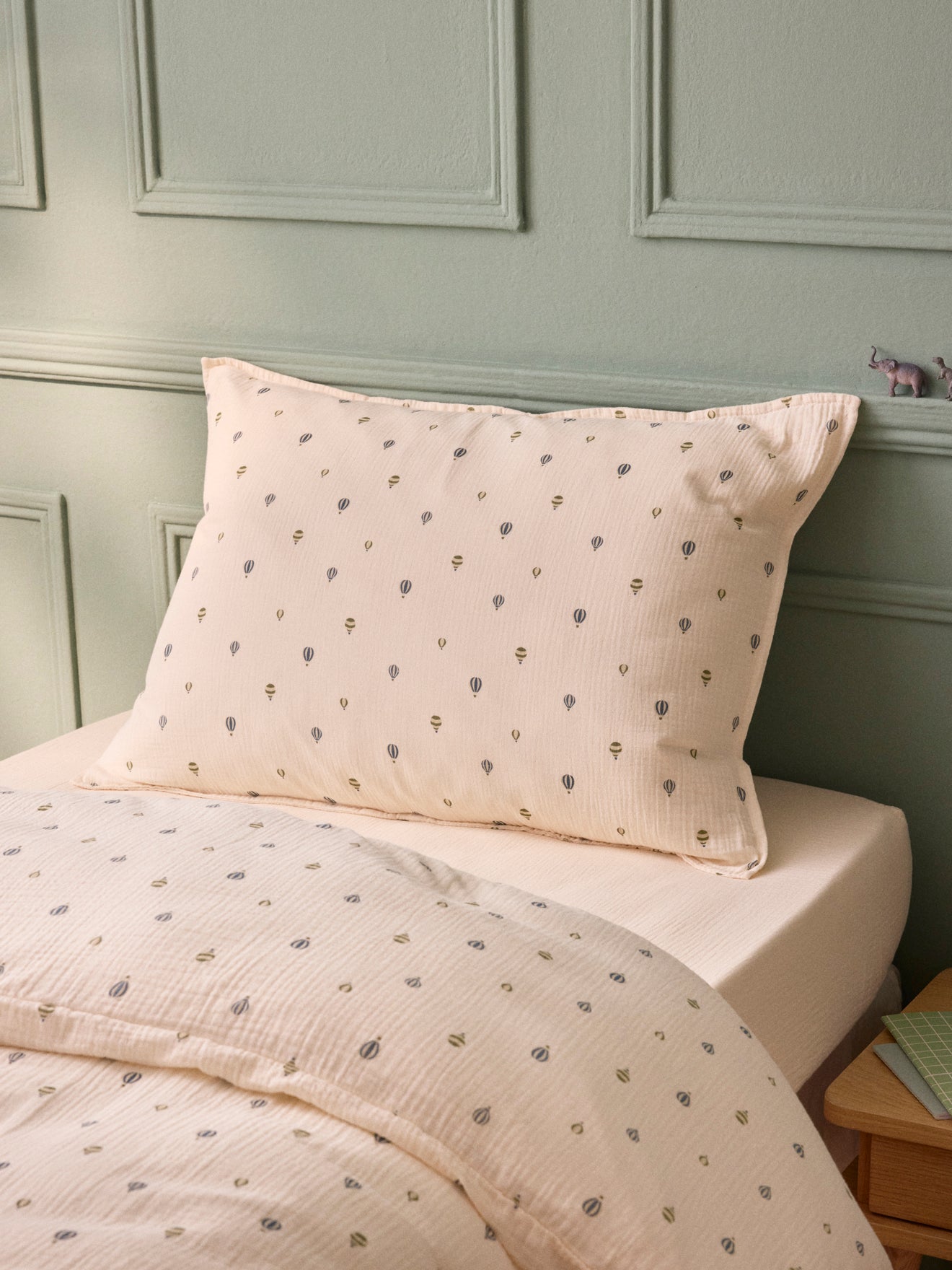 Kopfkissenbezug aus Baumwoll-Gaze « Milan »