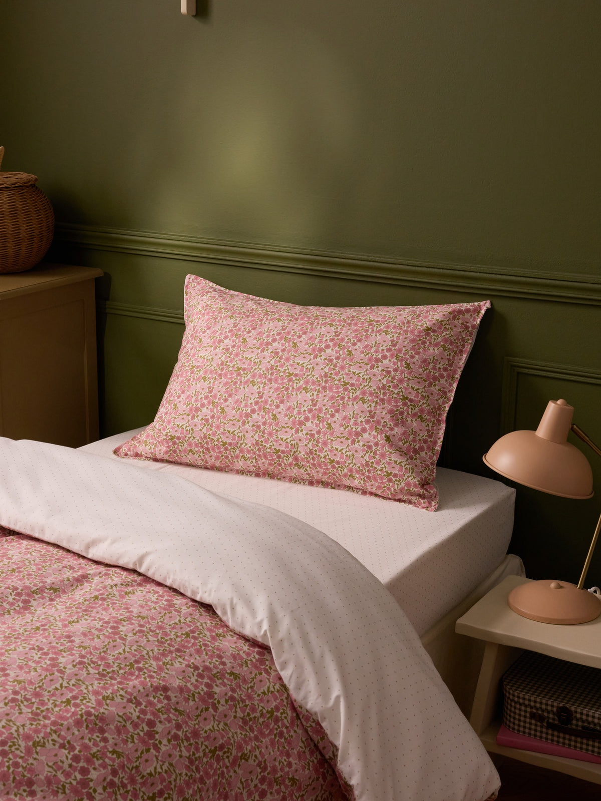 Kopfkissenbezug aus Liberty-Stoff Poppy and Daisy