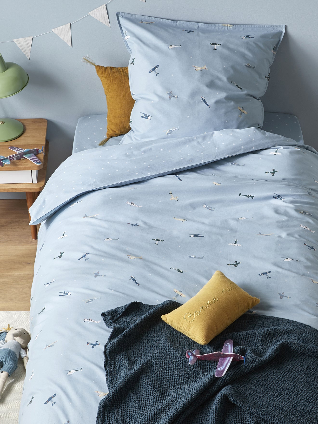 Bettbezug aus Baumwolle « Pilot »