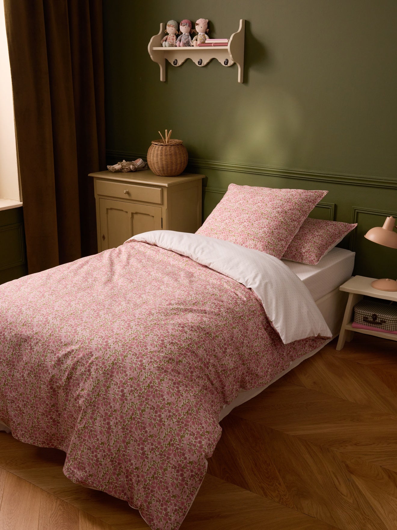 Bettbezug aus Liberty-Stoff Poppy and Daisy