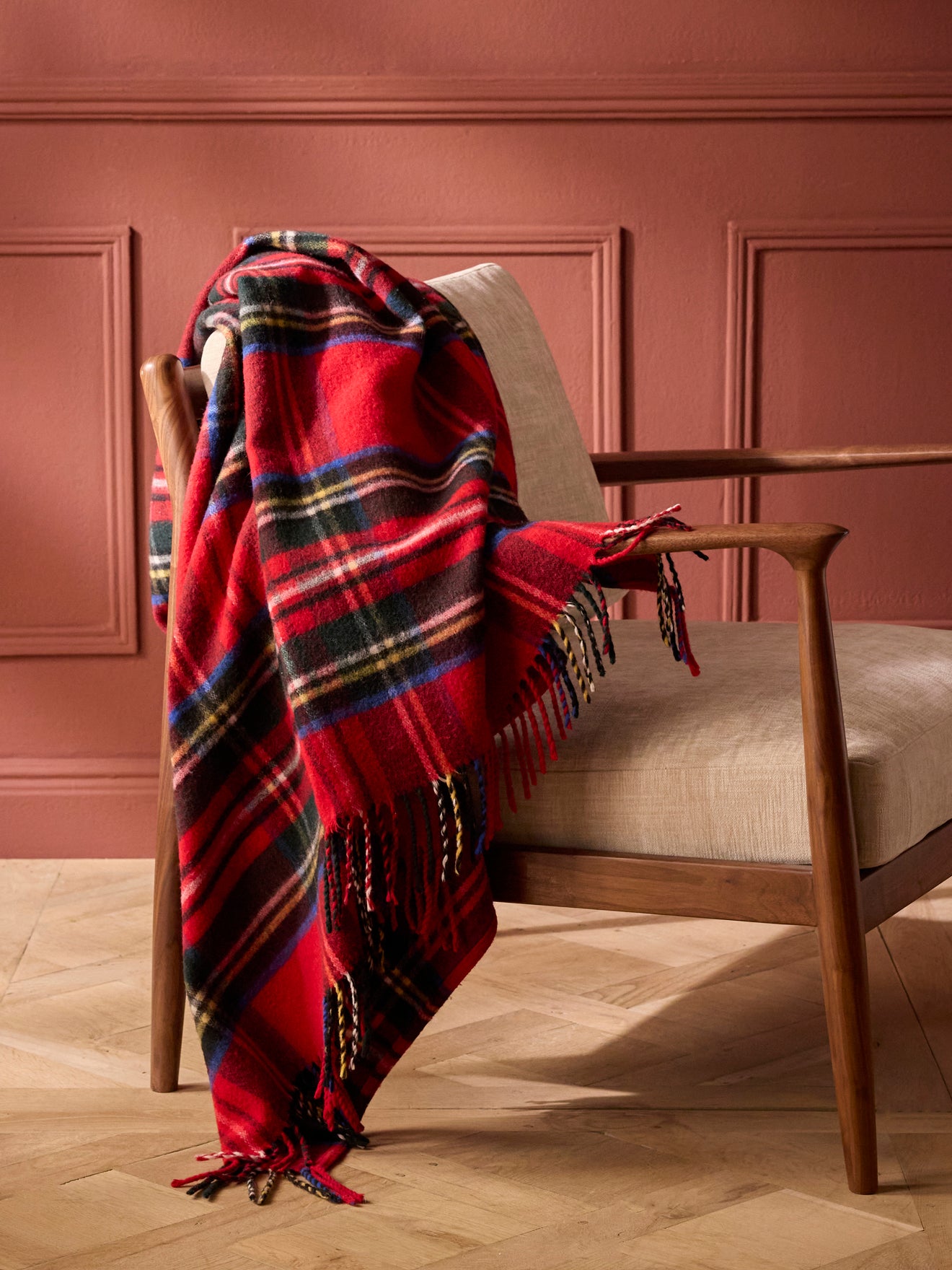 Gewebtes Plaid mit Wolle