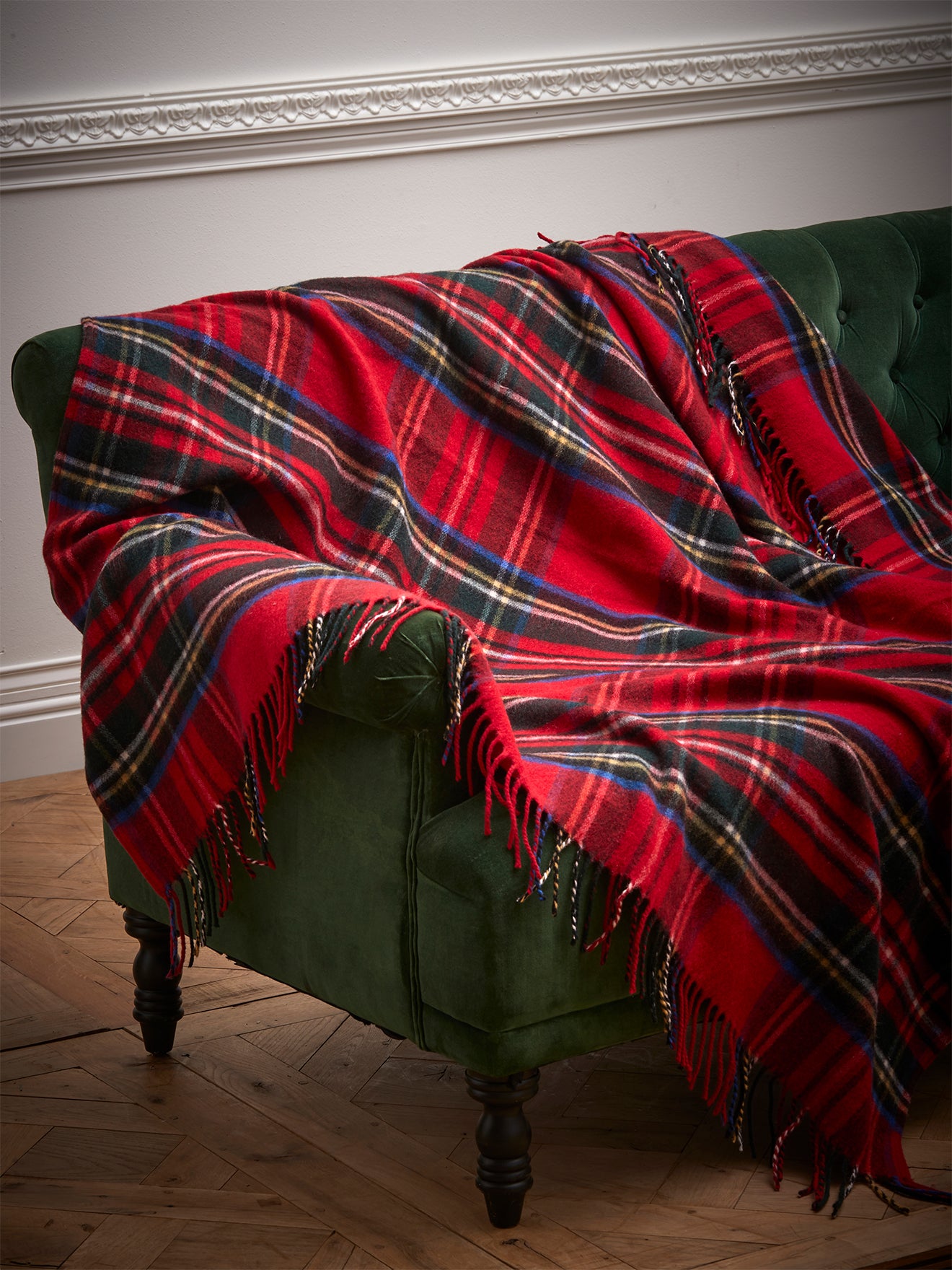 Gewebtes Plaid mit Wolle