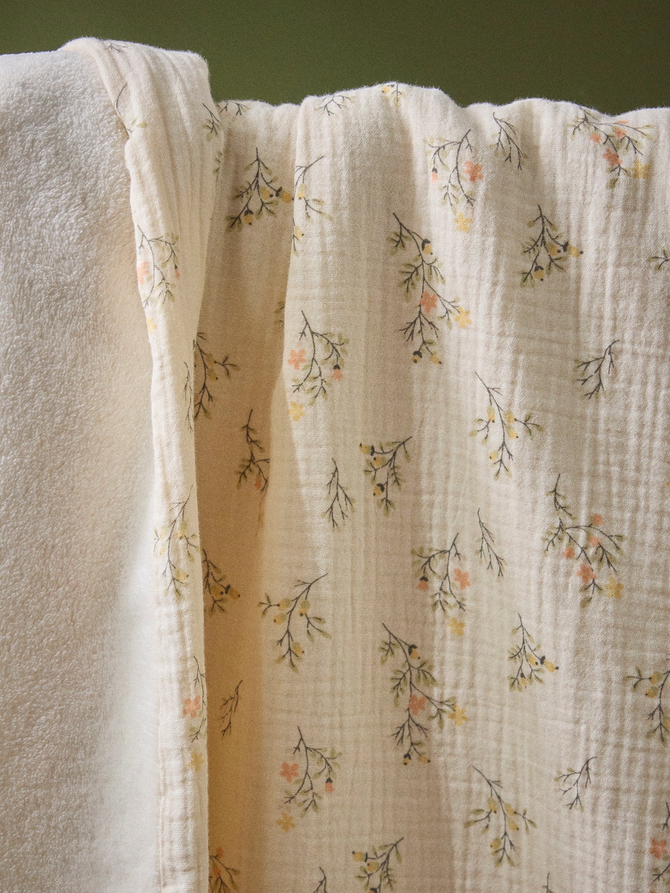 Baby-Plaid aus strukturierter Baumwolle und Mikrofleece