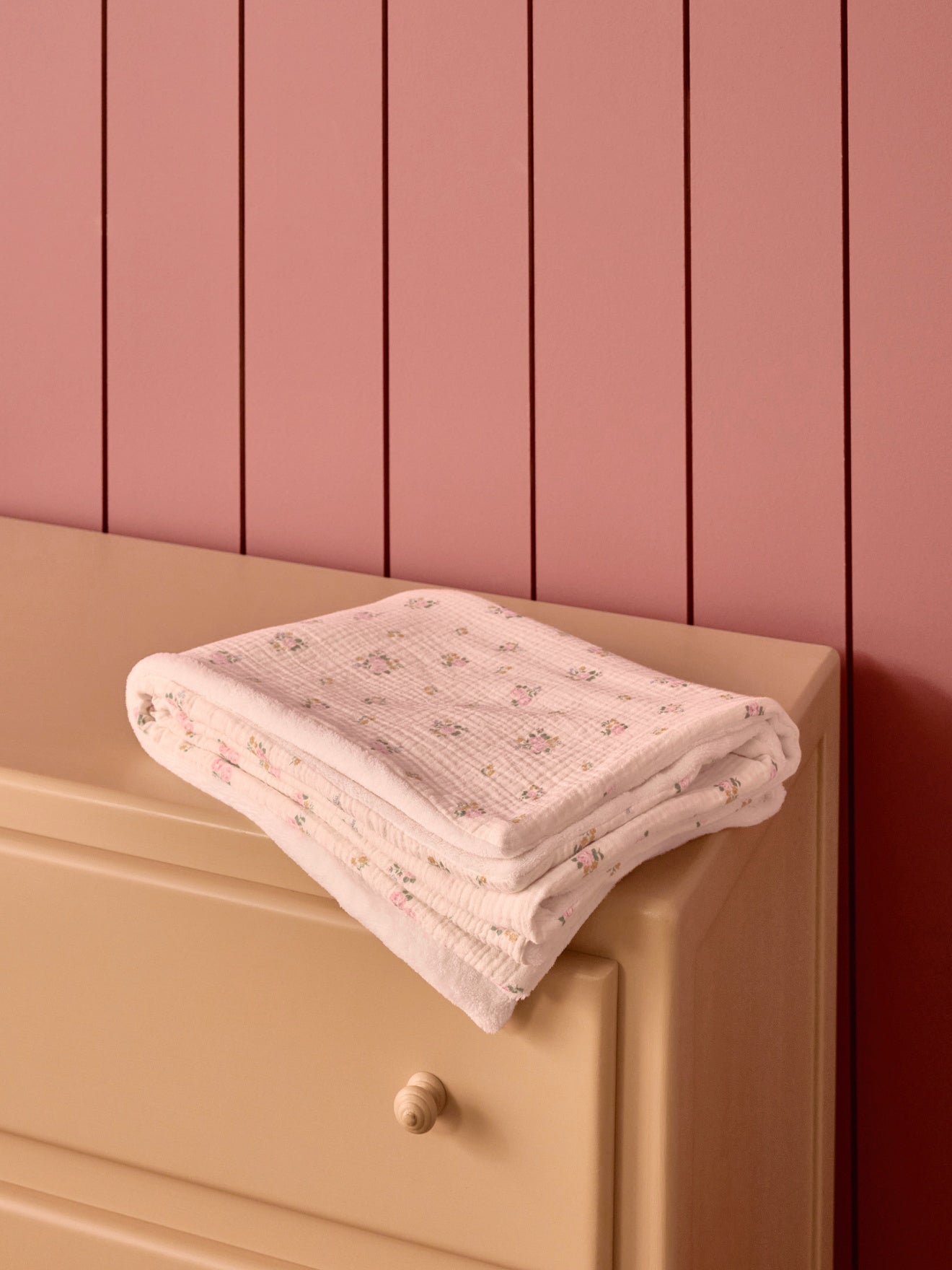 Baby-Plaid aus strukturierter Baumwolle und Mikrofleece