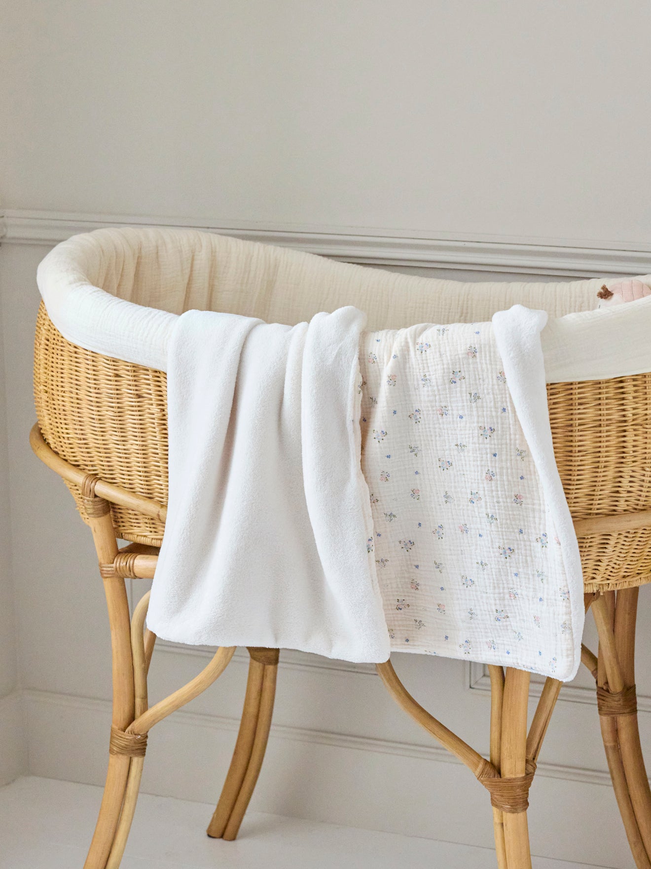 Baby-Plaid aus strukturierter Baumwolle und Mikrofleece