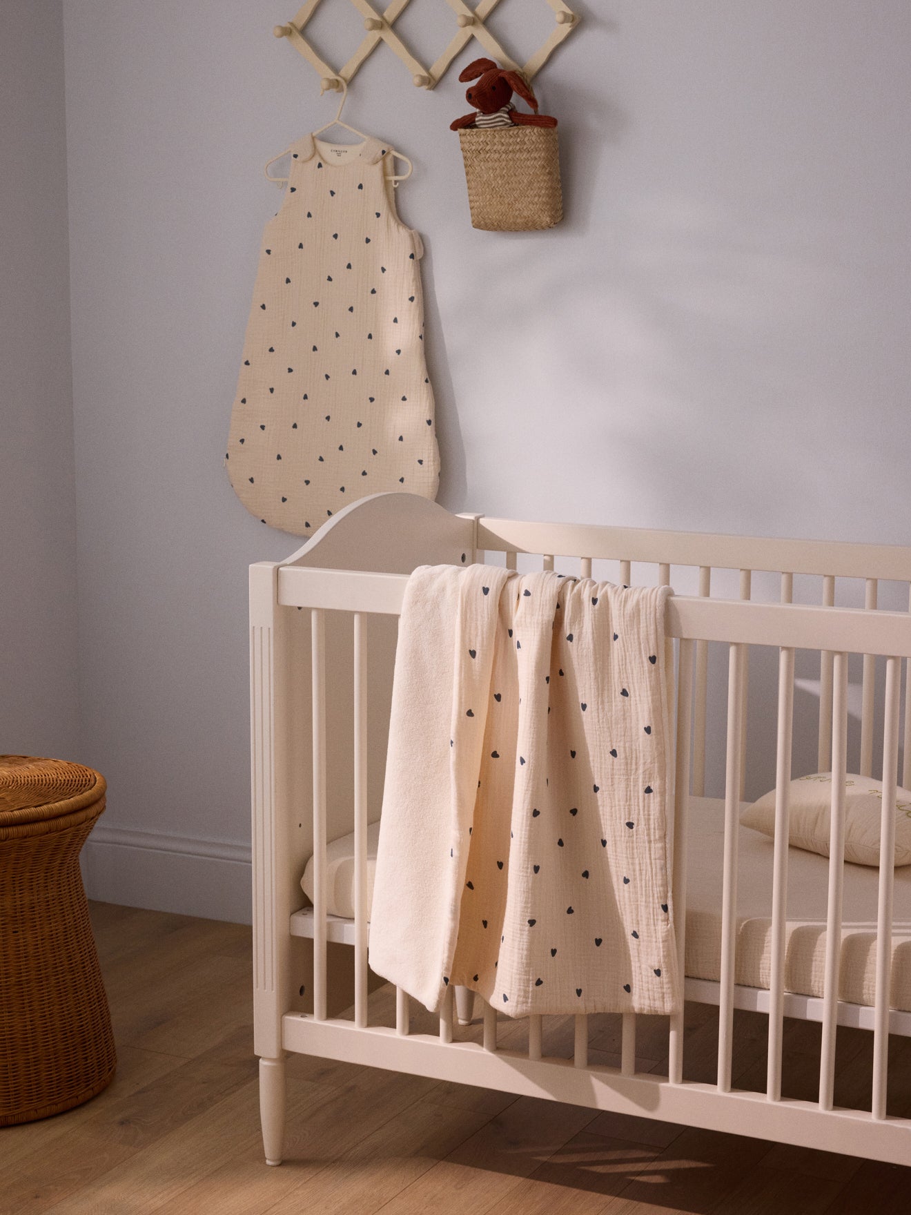 Baby-Plaid aus strukturierter Baumwolle und Mikrofleece