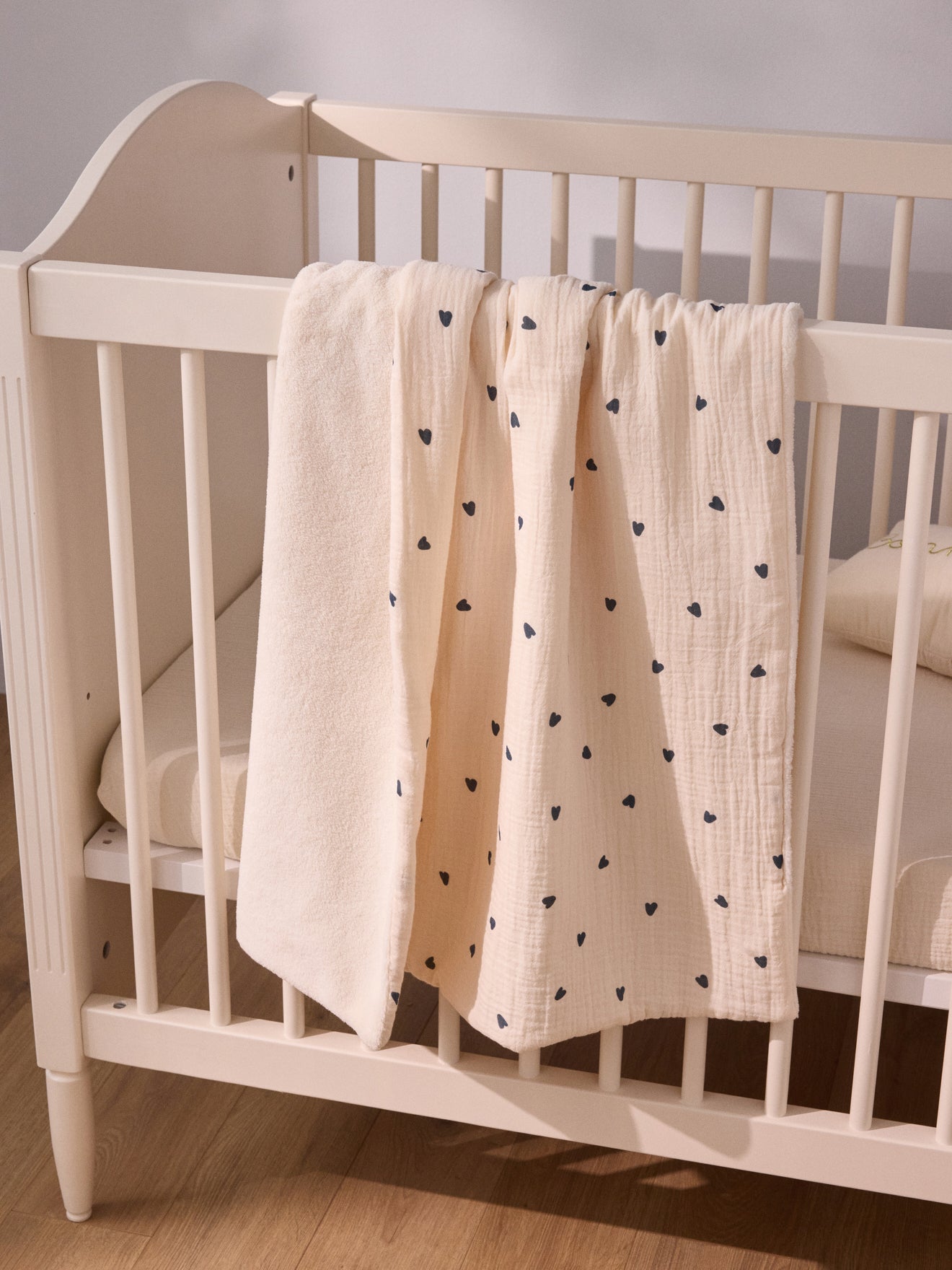 Baby-Plaid aus strukturierter Baumwolle und Mikrofleece