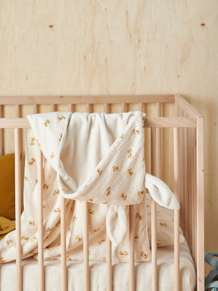 Baby-Plaid aus strukturierter Baumwolle und Mikrofleece