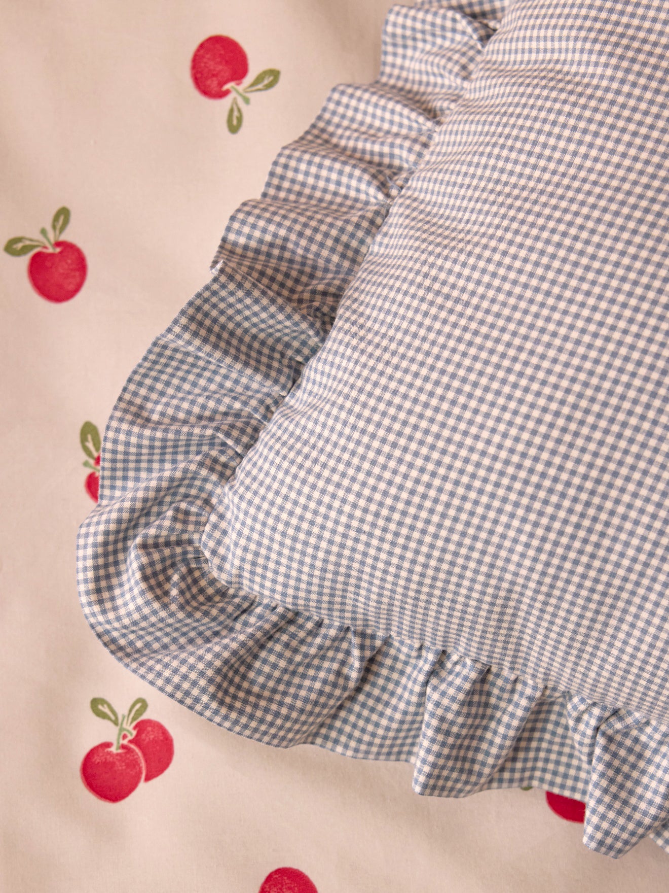 Kissen « Amour » mit Vichy-Print