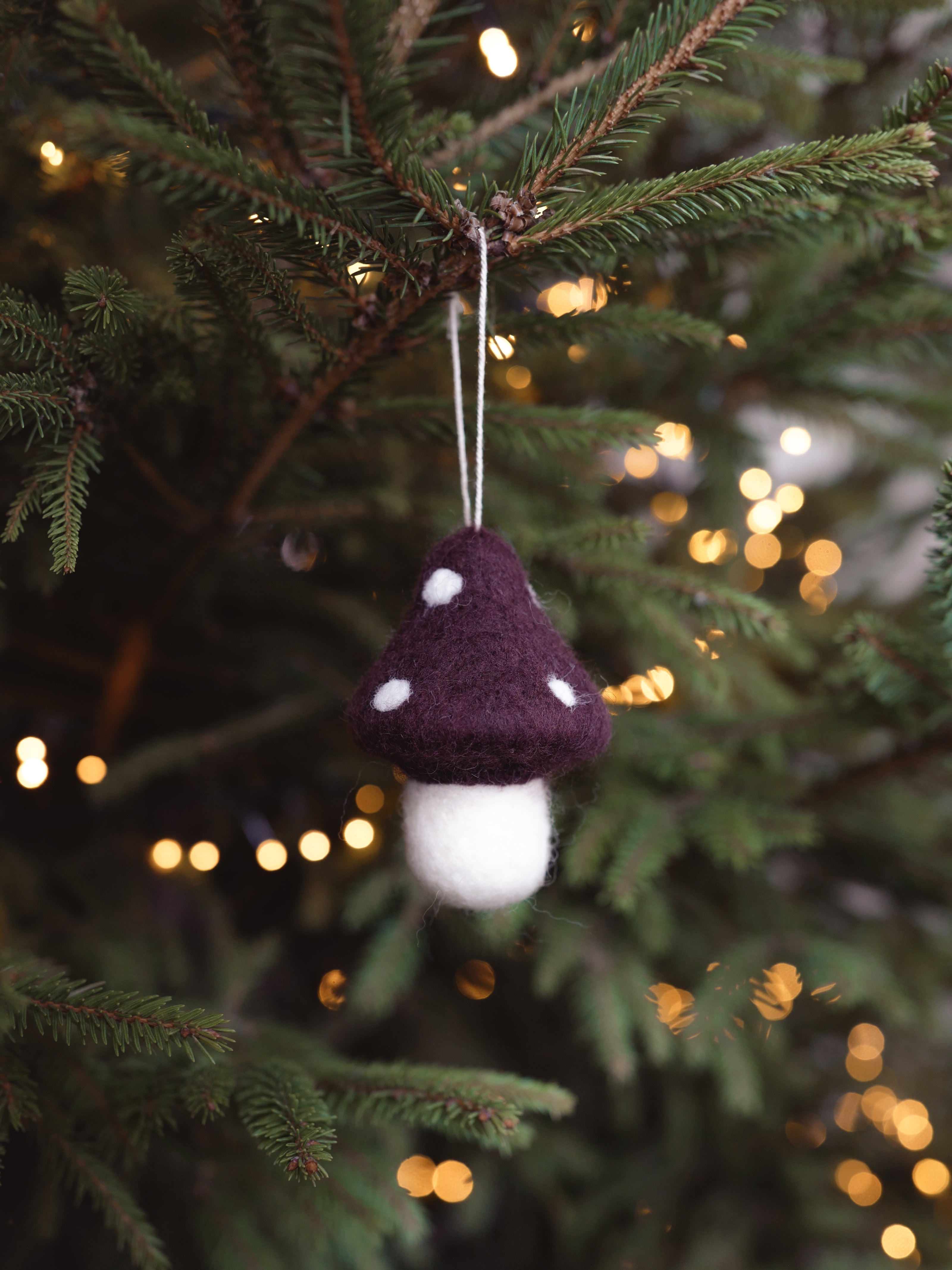 Anhänger-Set « Pilze » aus Filz – 4er Pack