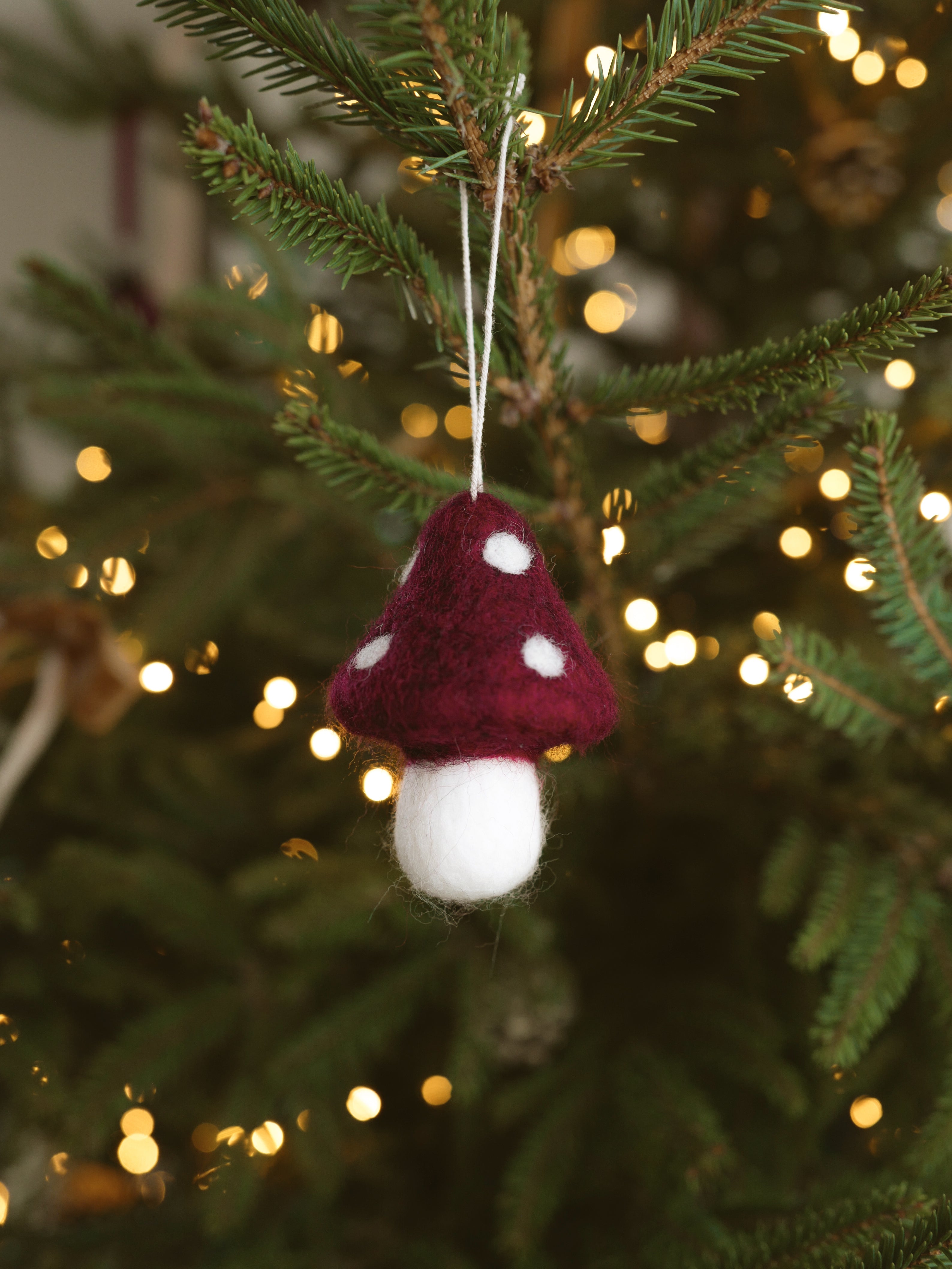 Anhänger-Set « Pilze » aus Filz – 4er Pack